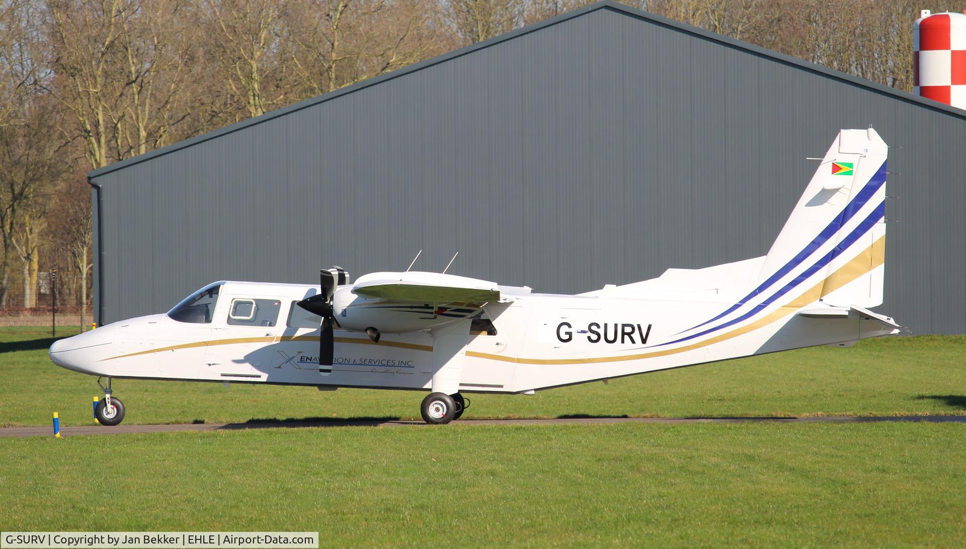 G-SURV, 1994 Britten-Norman BN-2T-4S Defender R-2 C/N 4005, Lelystad Airport.