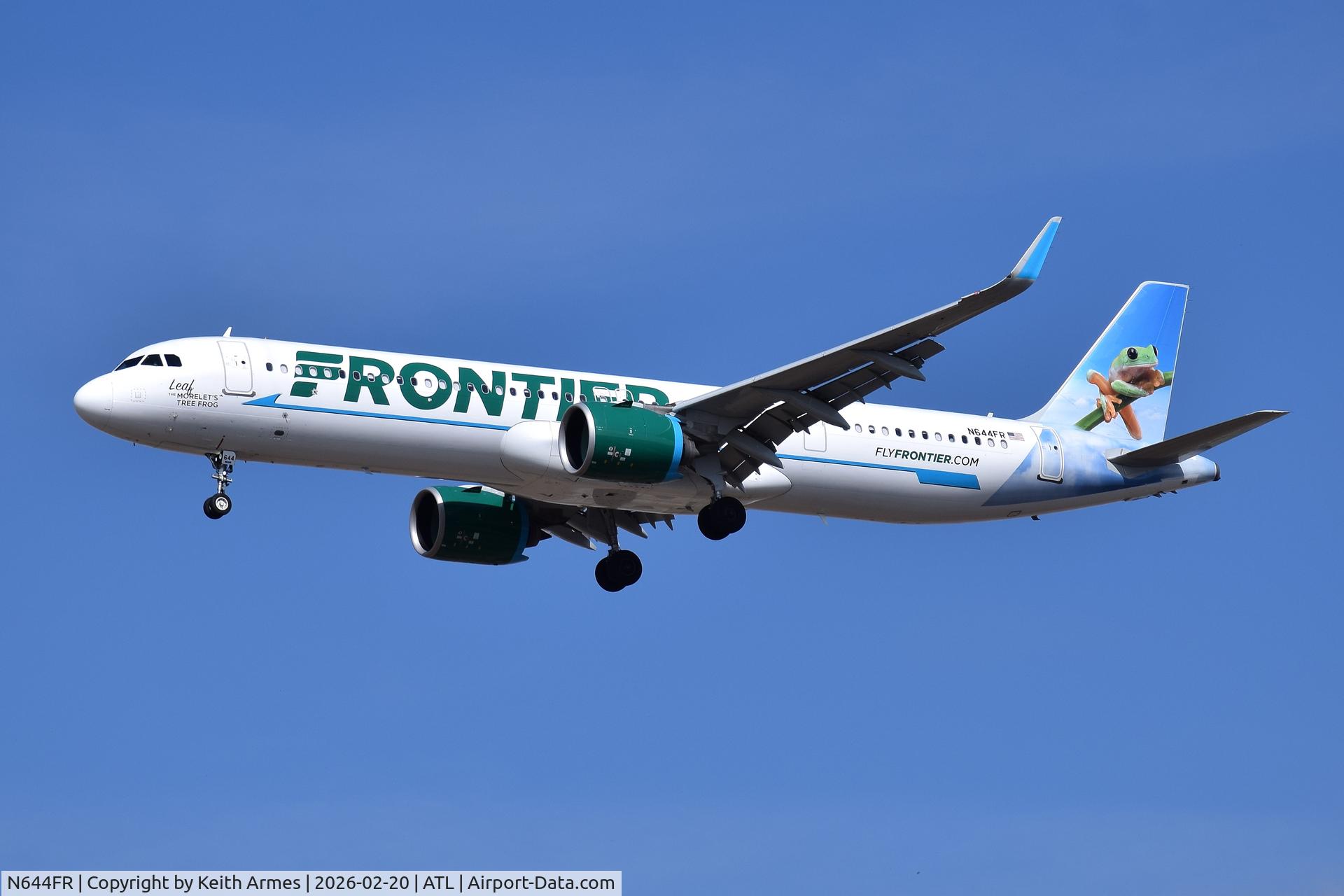 N644FR, 2024 Airbus A321-271NX C/N 11794, Landing runway 27L at ATL