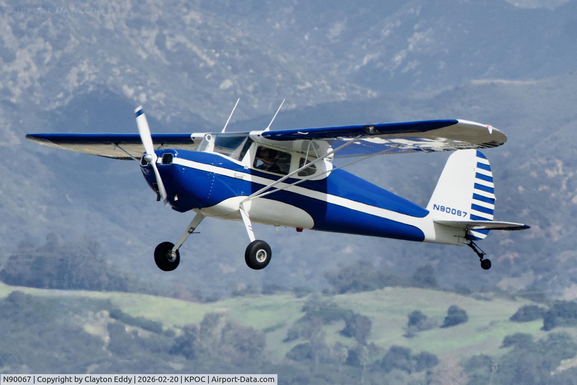 N90067, 1946 Cessna 140 C/N 9128, Brackett airport in California 2026