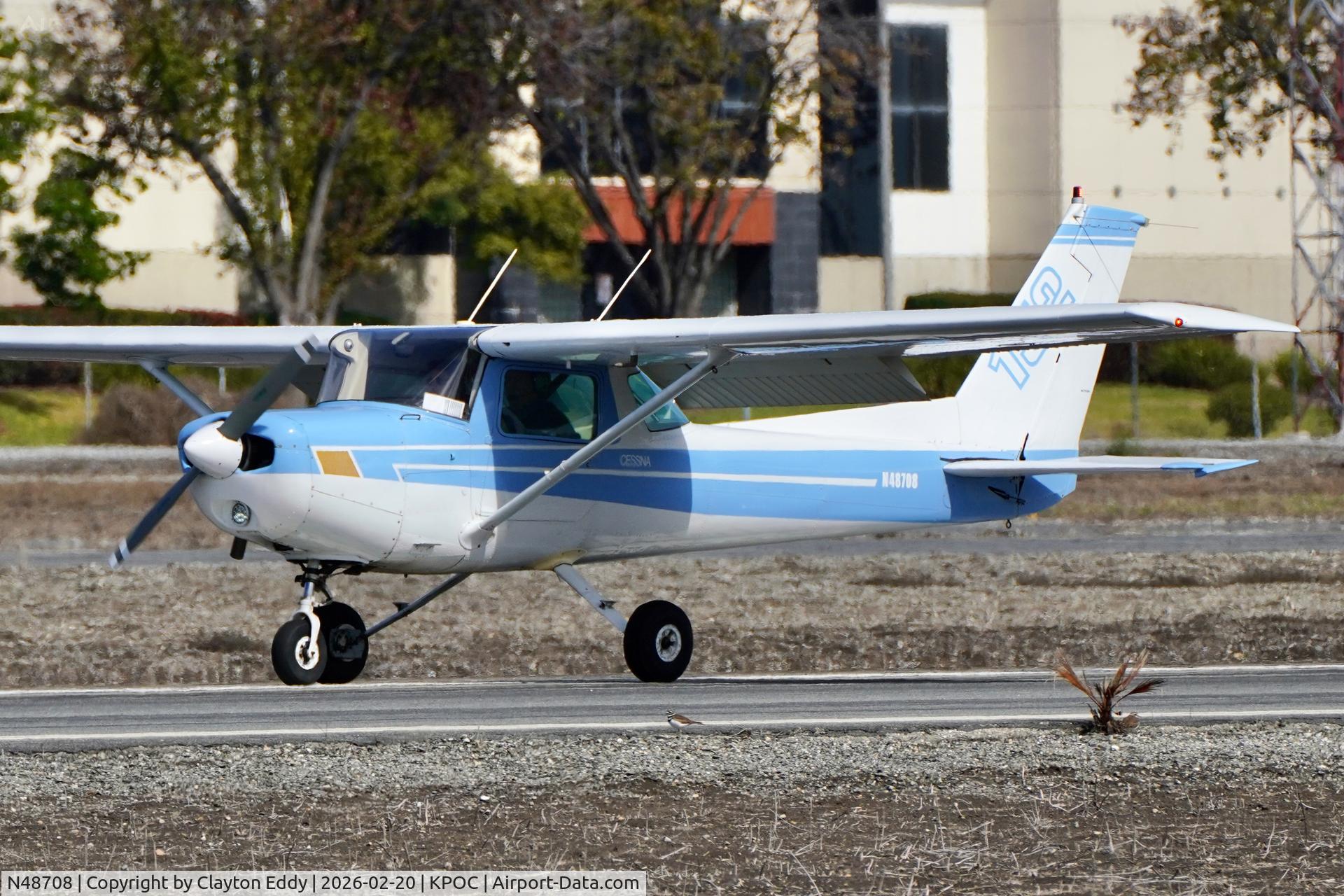 N48708, 1977 Cessna 152 C/N 15280934, Brackett airport in California 2026