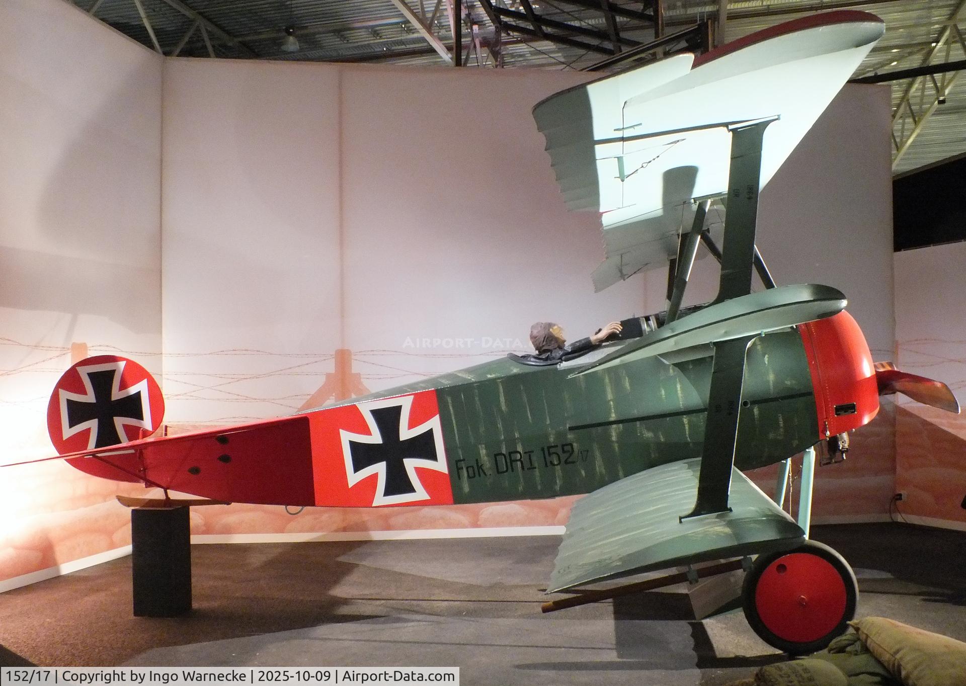 152/17, Fokker Dr-1 Triplane Replica C/N unknown_aviodrome, Fokker Dr I replica at the Aviodrome, Lelystad