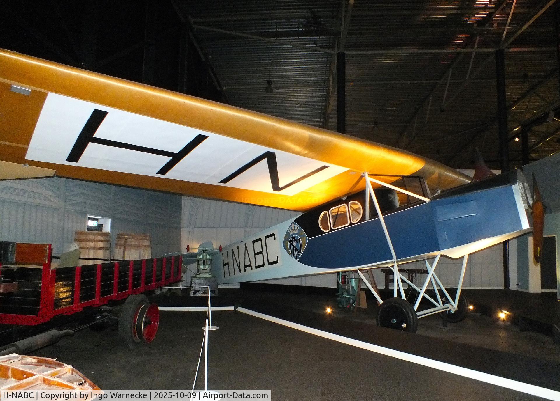 H-NABC, 1920 Fokker F.II Replica C/N 1598, Fokker F.II replica at the Aviodrome, Lelystad