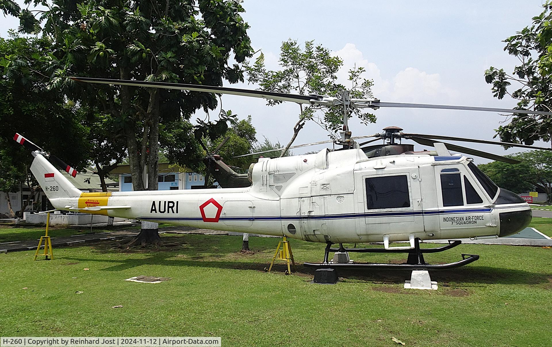 H-260, Bell 204B C/N unknown, H-260 (ex-H-2060) in the colors of the 7th Sqdrn Indonesian Air-Force at the Dirgantara Mandala Museum, Yogyakarta, Java, Indonesia