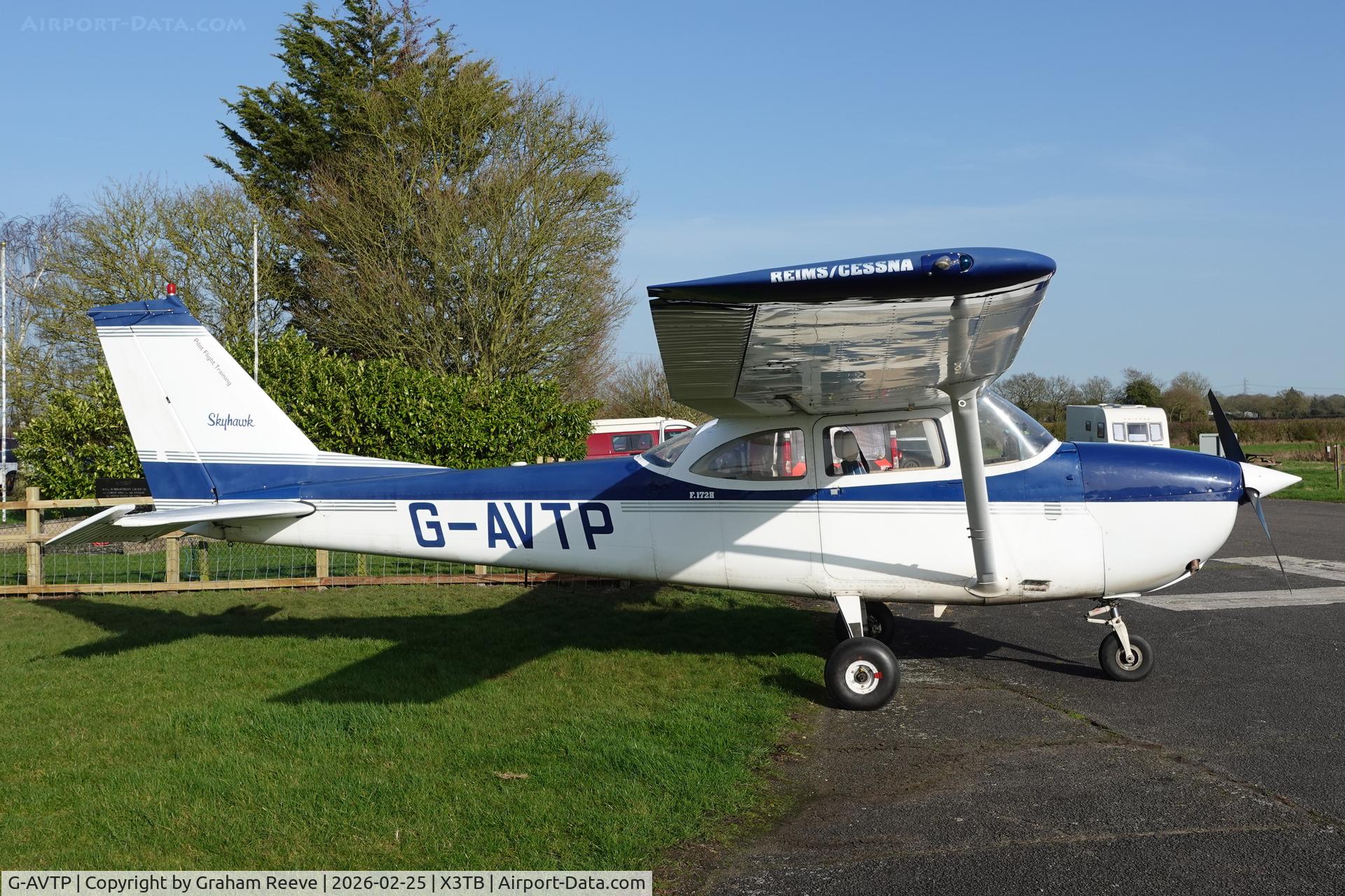 G-AVTP, 1967 Reims Cessna F172H C/N 0458, Parked at Tibenham.