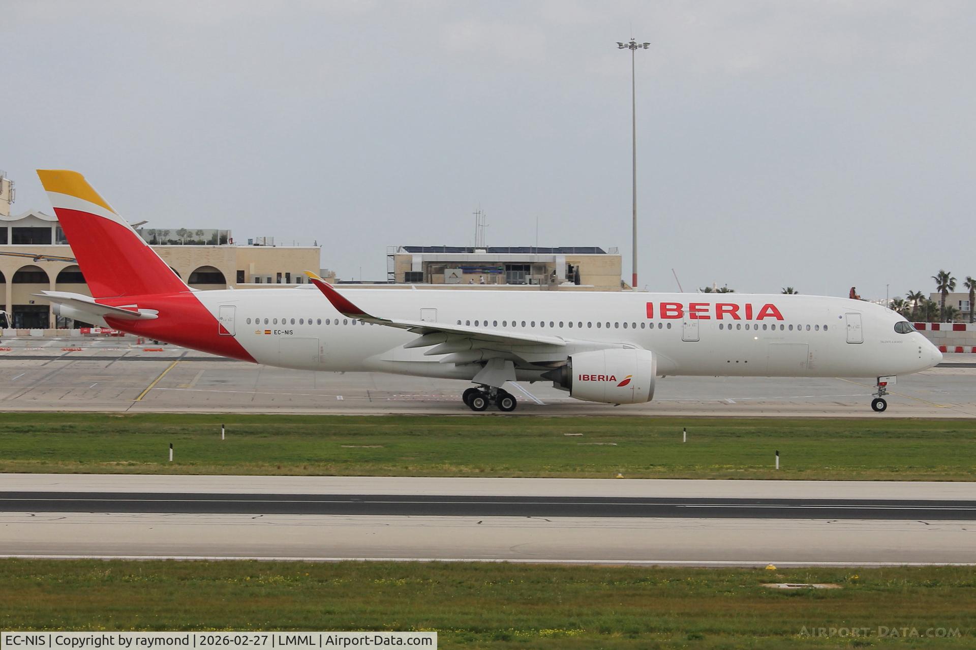 EC-NIS, 2020 Airbus A350-941 C/N 406, Airbus 350-941 reg EC-NIS of Iberia taxiing out for departure after receiving maintenance from LT Malta.