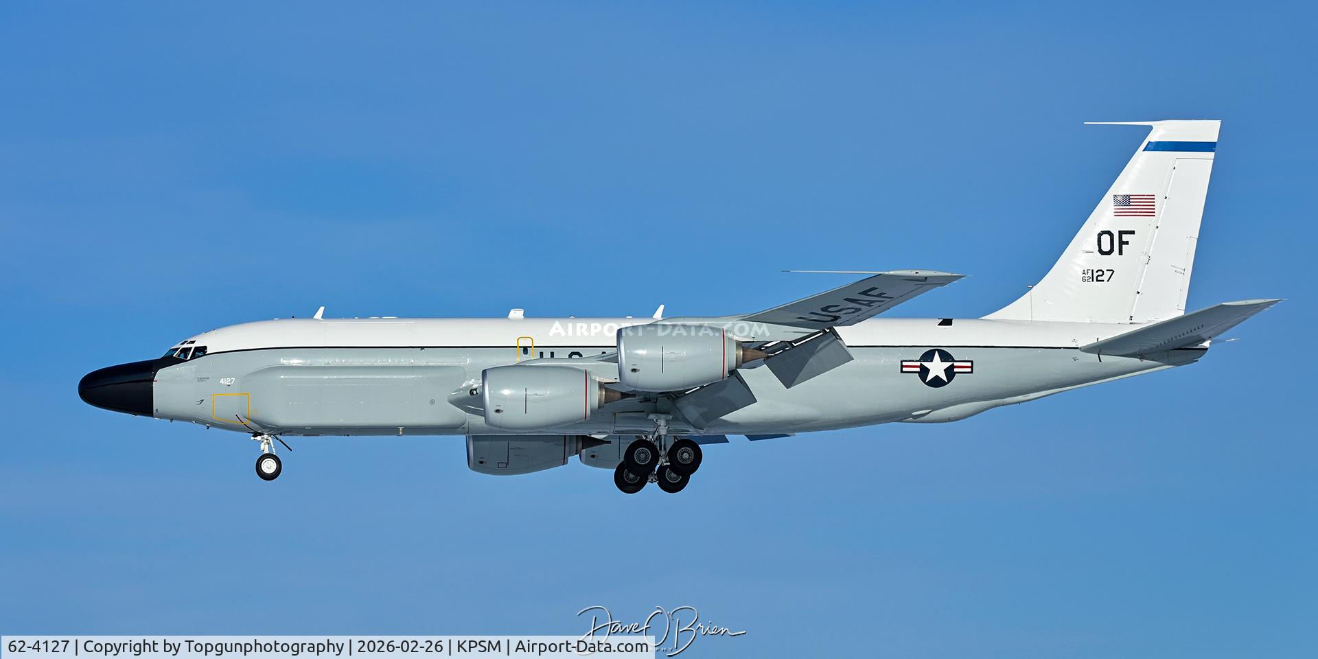 62-4127, 1962 Boeing TC-135W Stratolifter C/N 18467, OLIVE27 inbound RW34