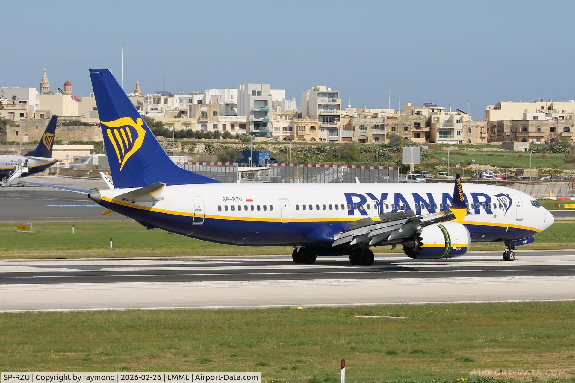 SP-RZU, 2025 Boeing 737-8 MAX 200 C/N 62388, Boeing 737-8 MAX 200 reg SP-RZU of Ryanair Sun just landed in Malta.