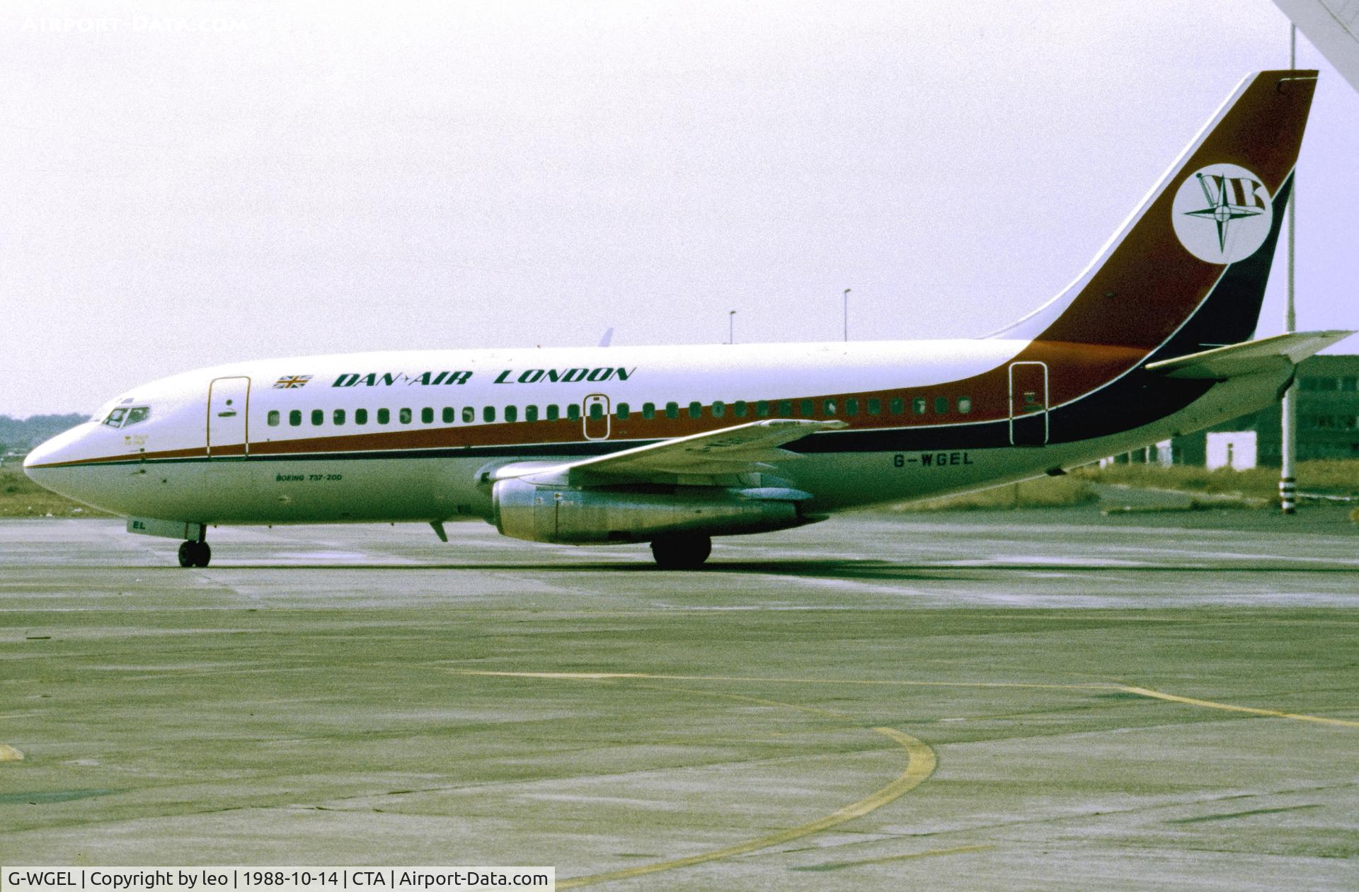 G-WGEL, 1980 Boeing 737-2U4 C/N 22161, Catania 17.10.1988