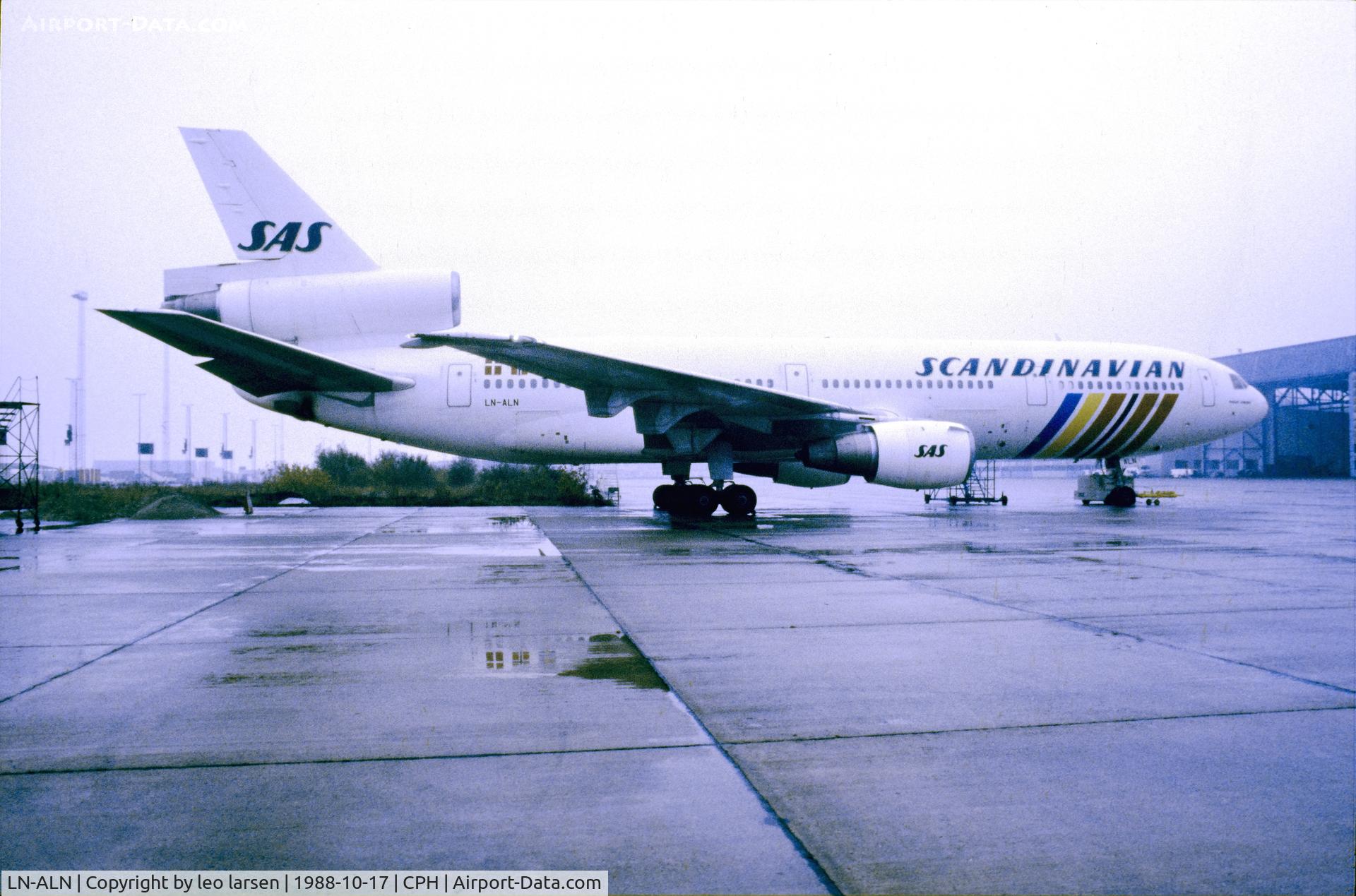 LN-ALN, 1973 Douglas DC-10-30 C/N 46554, Copenhagen 17.10.1988
