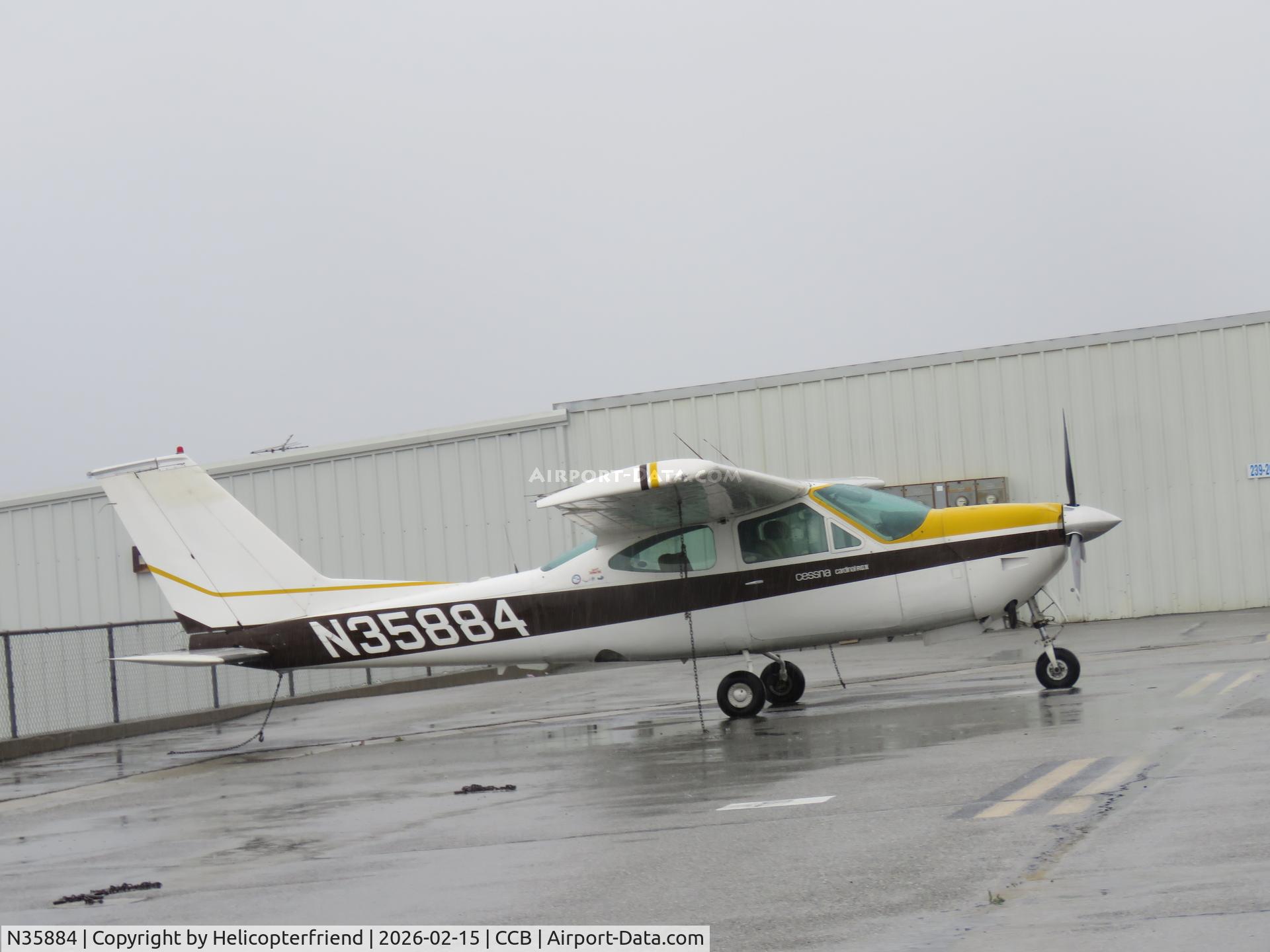 N35884, 1976 Cessna 177RG Cardinal C/N 177RG1070, Parked north of the runway