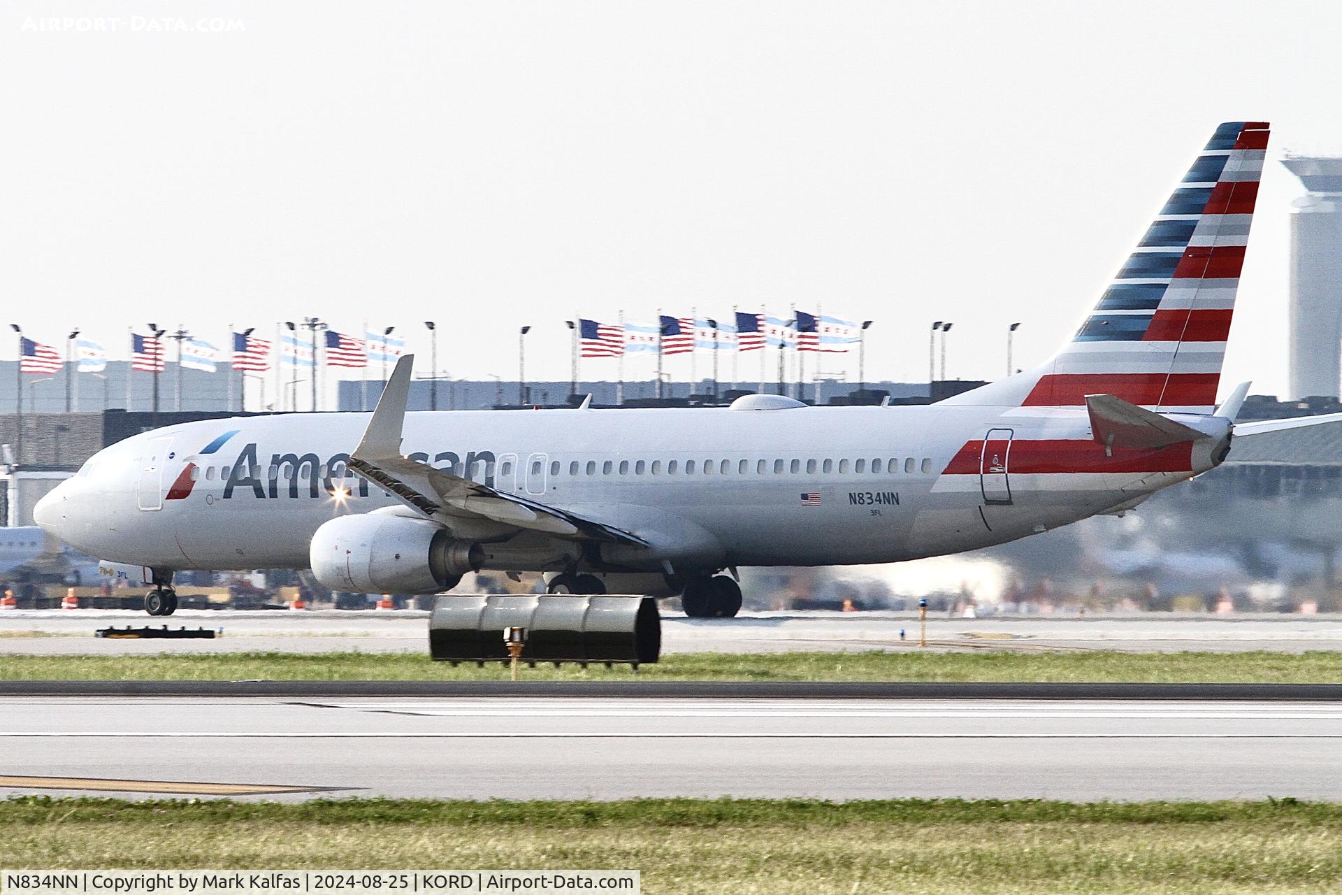 N834NN, 2010 Boeing 737-823 C/N 29576, B738 American Boeing 737-823 N834NN departing 28R KORD