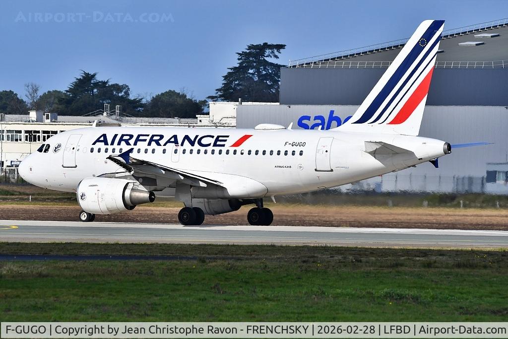 F-GUGO, 2006 Airbus A318-111 C/N 2951, Air France take off runway 23 to Paris CDG