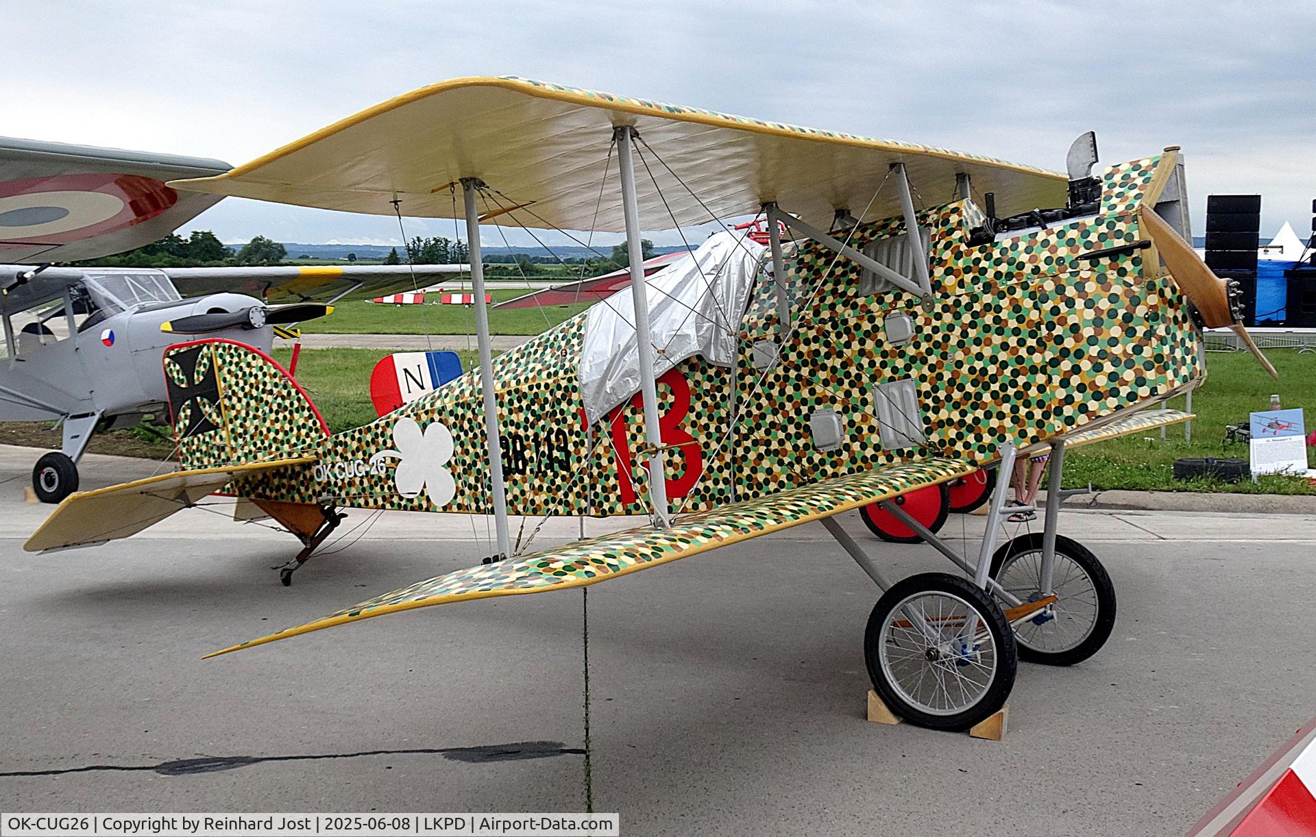 OK-CUG26, Aviatik Berg D 1 Replica C/N unknown, Flyable UL-replica of the famous Austro-Hungarian WW I-fighter at the Pardubice Airshow 2025