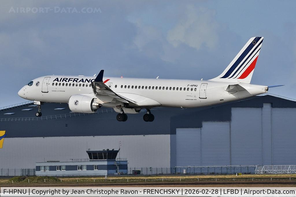F-HPNU, 2025 Airbus A220-300 C/N 55375, Bordeaux (BOD)	Paris (CDG)	AF7437