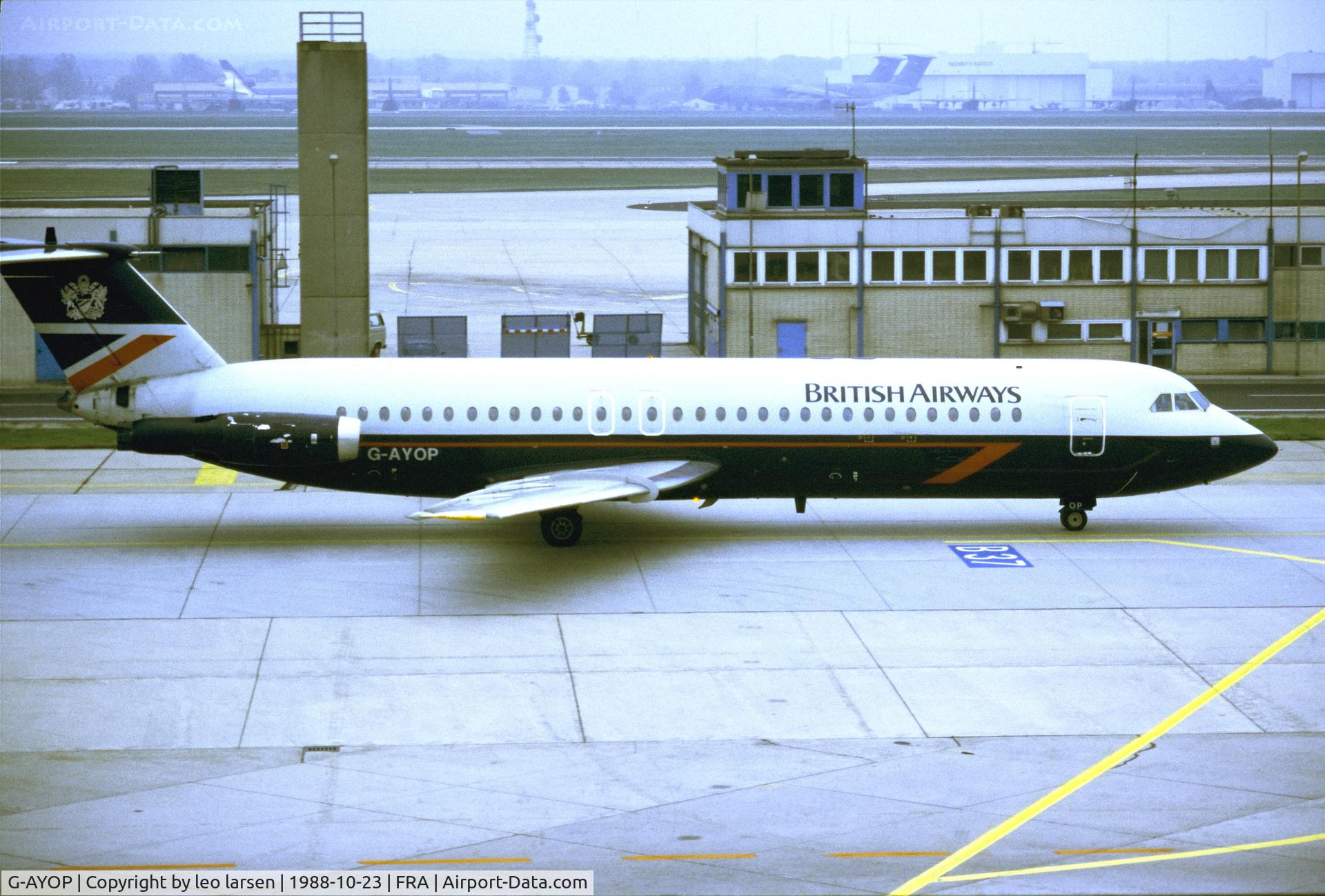 G-AYOP, 1971 BAC 111-530FX One-Eleven C/N BAC.233, Frankfurt 23.19.1988