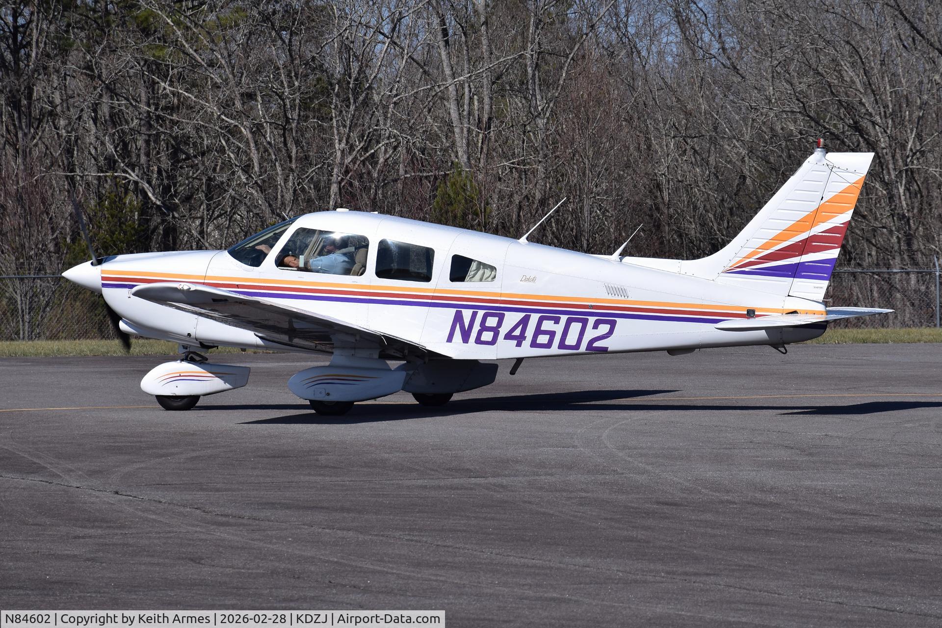 N84602, 1981 Piper PA-28-236 Dakota C/N 28-8211014, At Blairsville, GA Municipal Airport KDZJ
