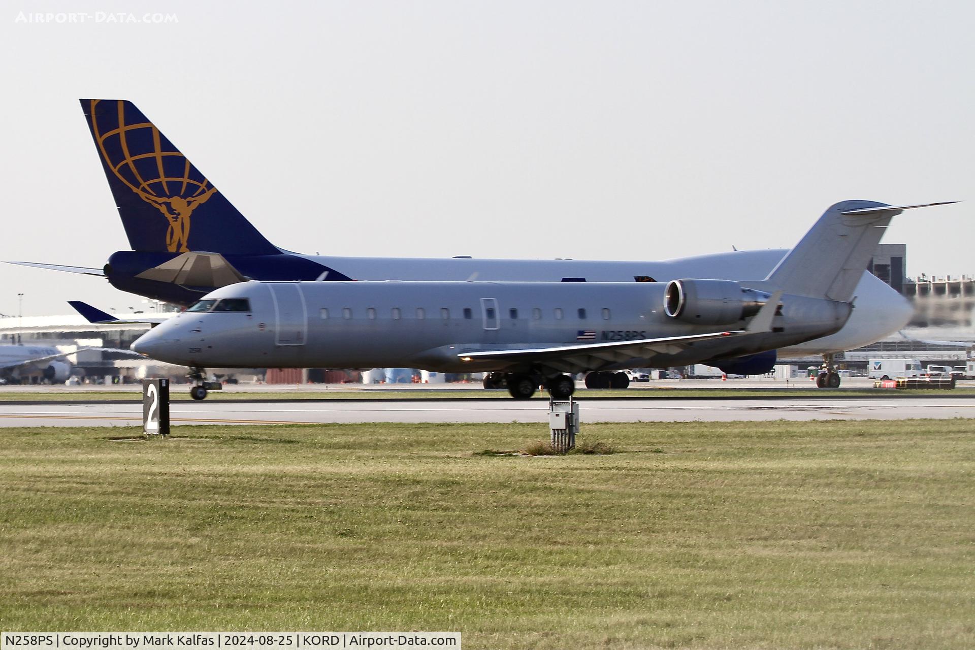 N258PS, 2004 Bombardier CRJ-200ER (CL-600-2B19) C/N 7941, CRJ2 Contour Airlines Corporate Flight Management Bombardier CRJ-200ER N258PS departing 22L KORD