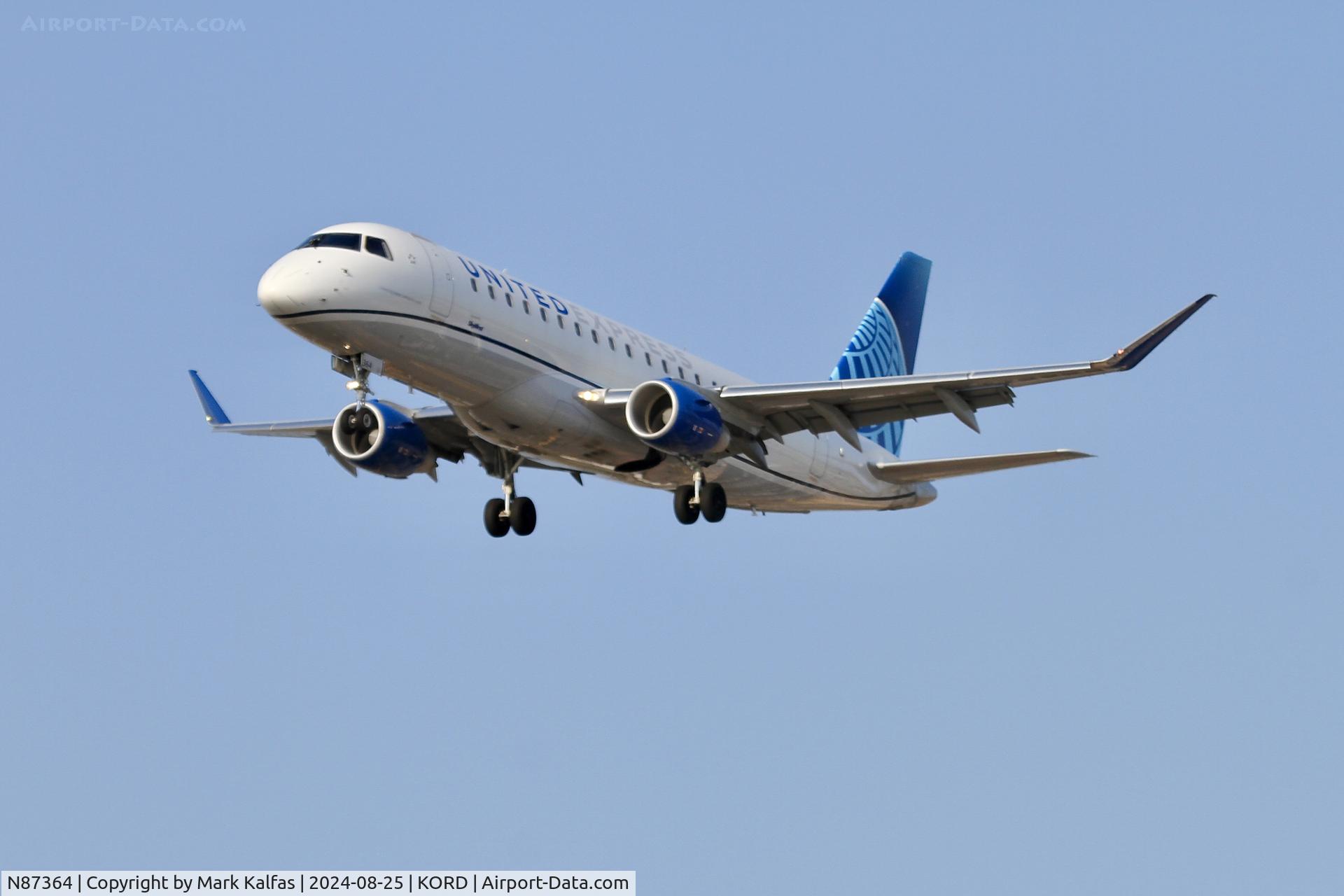 N87364, 2020 Embraer 175LL C/N 175LL, E75 SkyWest / United Express Embraer ERJ-175 N87364 arriving 28C KORD