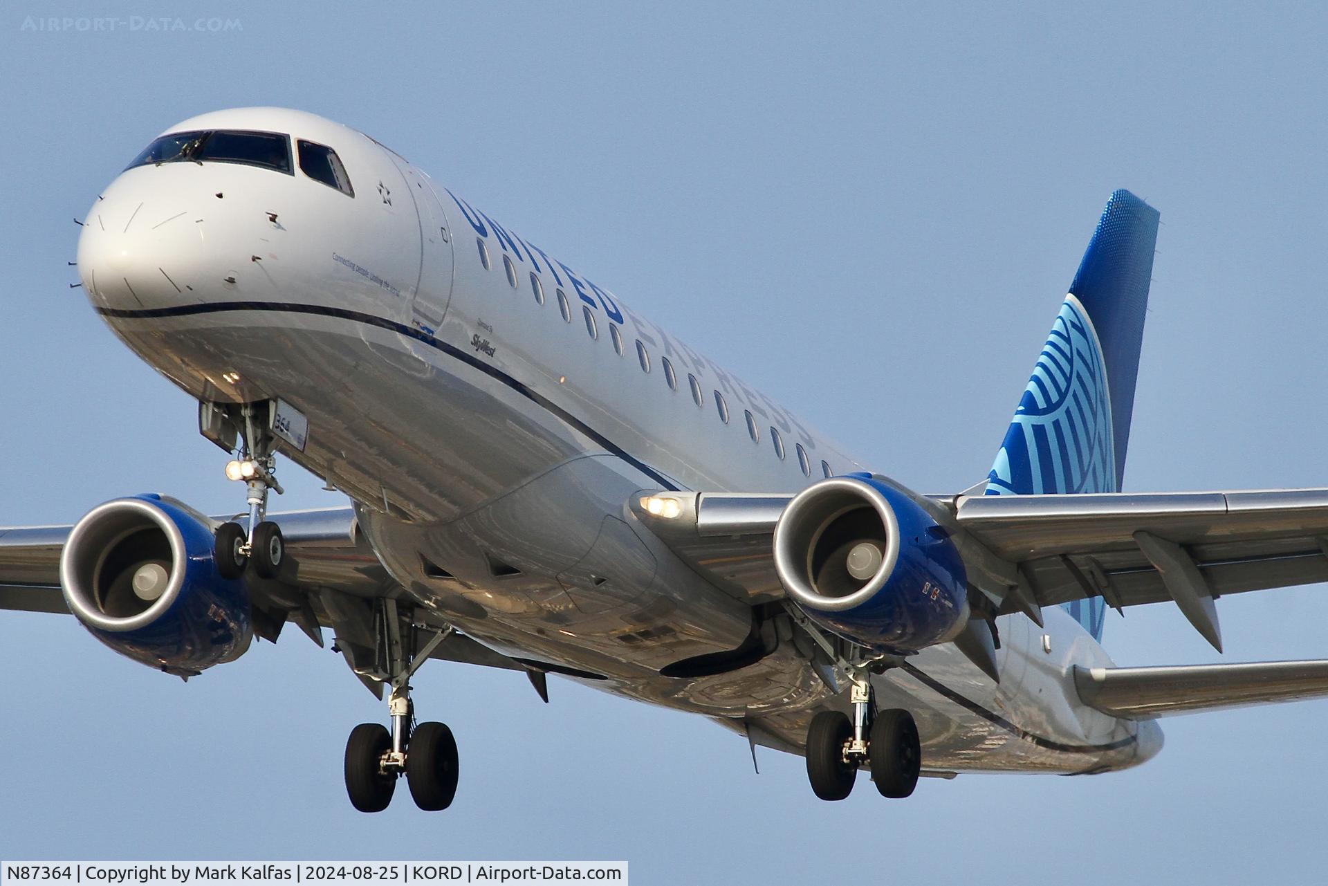 N87364, 2020 Embraer 175LL C/N 175LL, E75 SkyWest / United Express Embraer ERJ-175 N87364 arriving 28C KORD