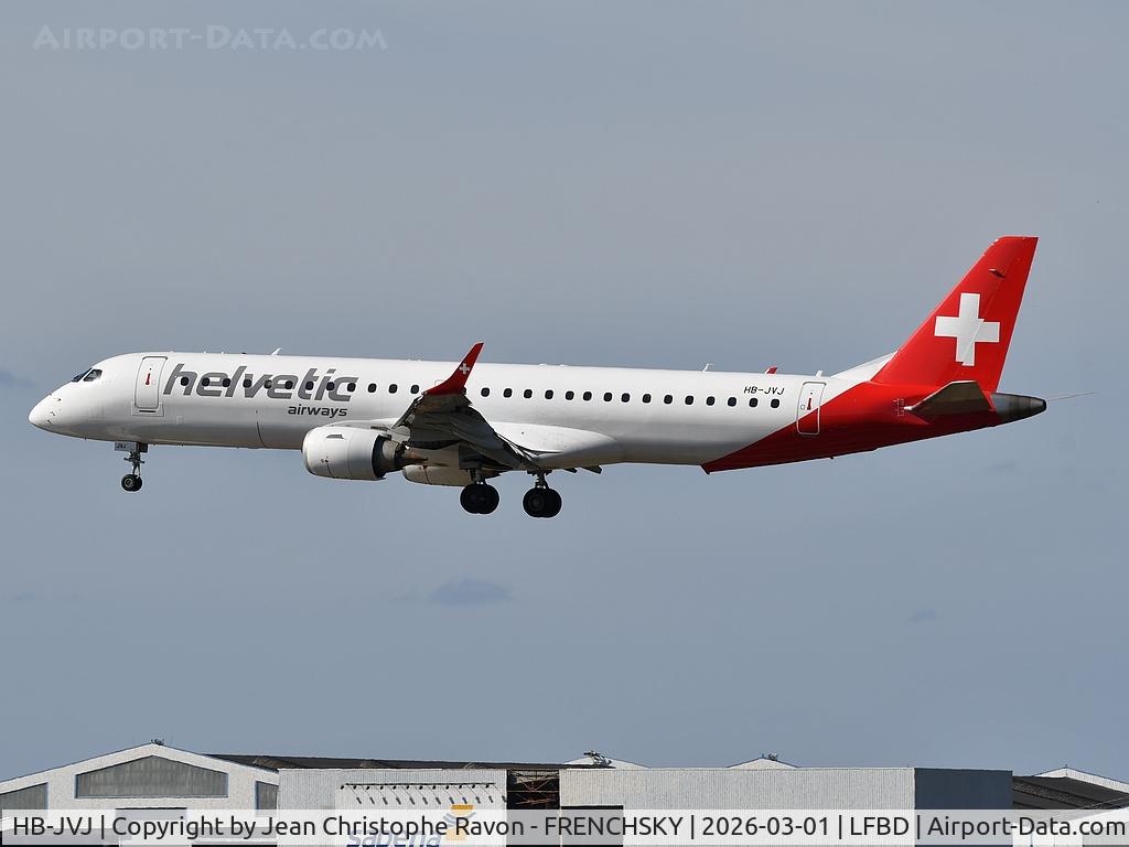 HB-JVJ, 2010 Embraer ERJ-190-200IGW C/N 19000386, Zurich (ZRH)	Bordeaux (BOD)	LX550