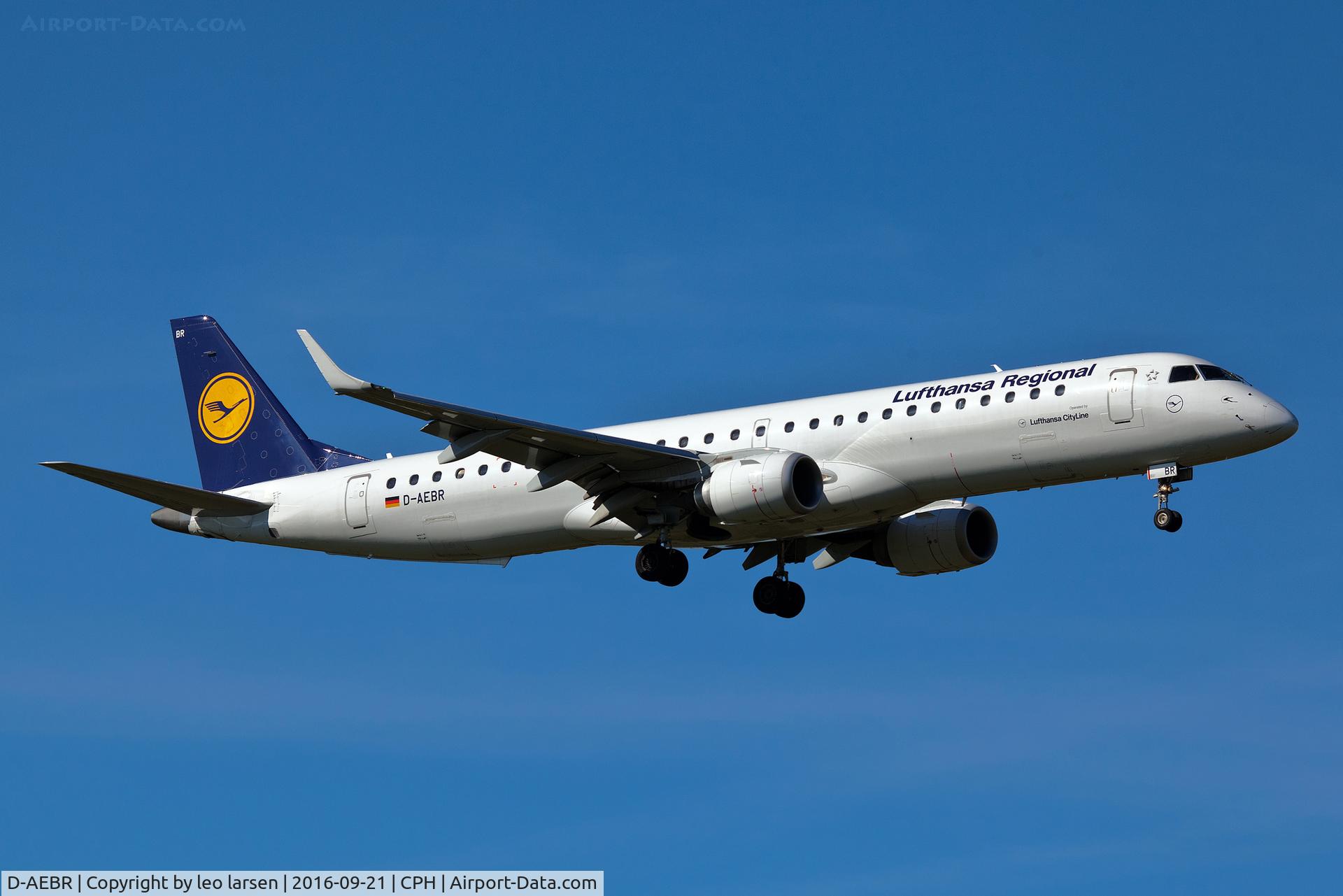 D-AEBR, 2012 Embraer 195LR  (ERJ-190-200LR) C/N 19000558, Copenhagen 21.9.2016