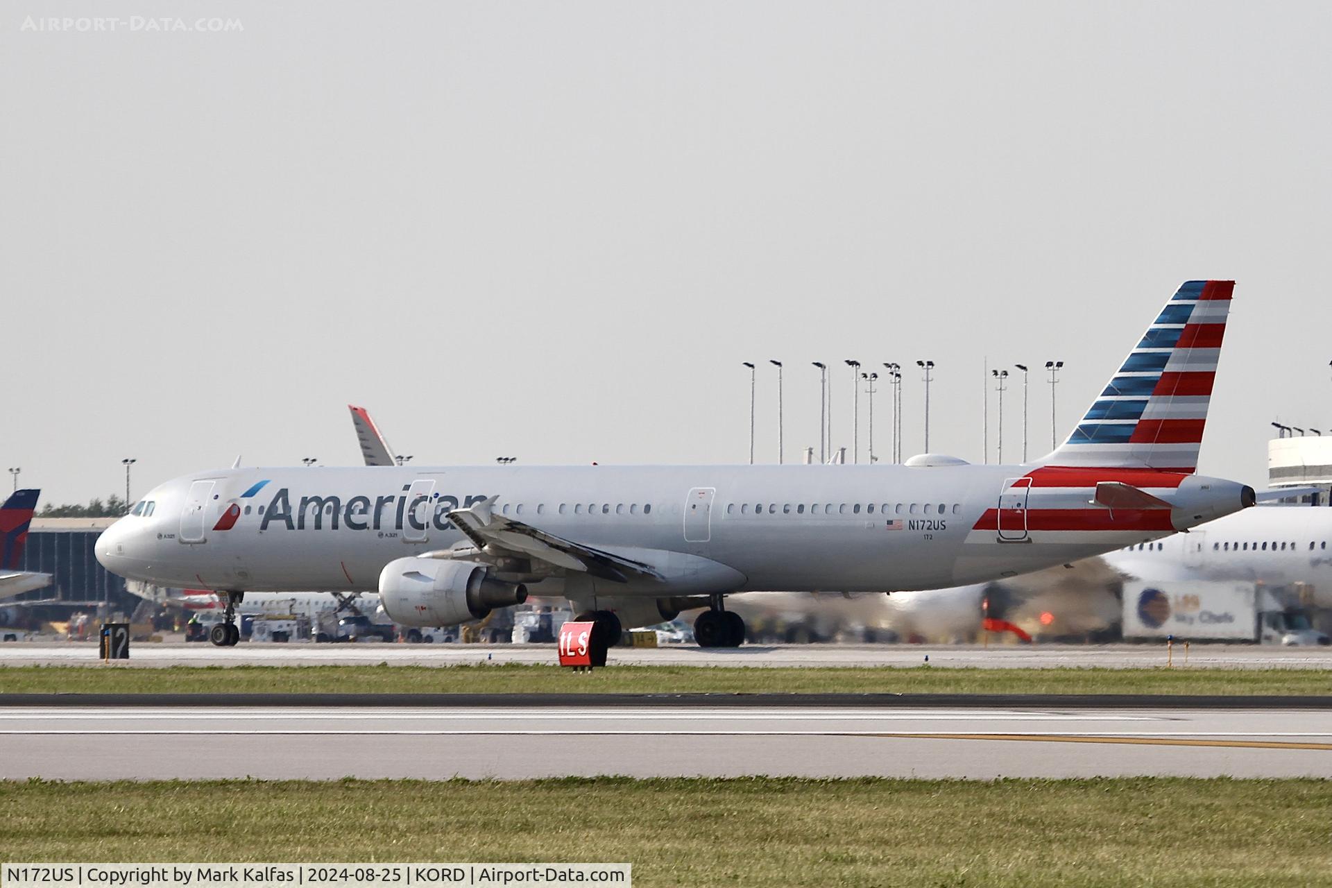 N172US, 2001 Airbus A321-211 C/N 1472, A321 American Airlines Airbus A321-211 N172US, AAL1543 ORD-SAN Departing 28R KORD