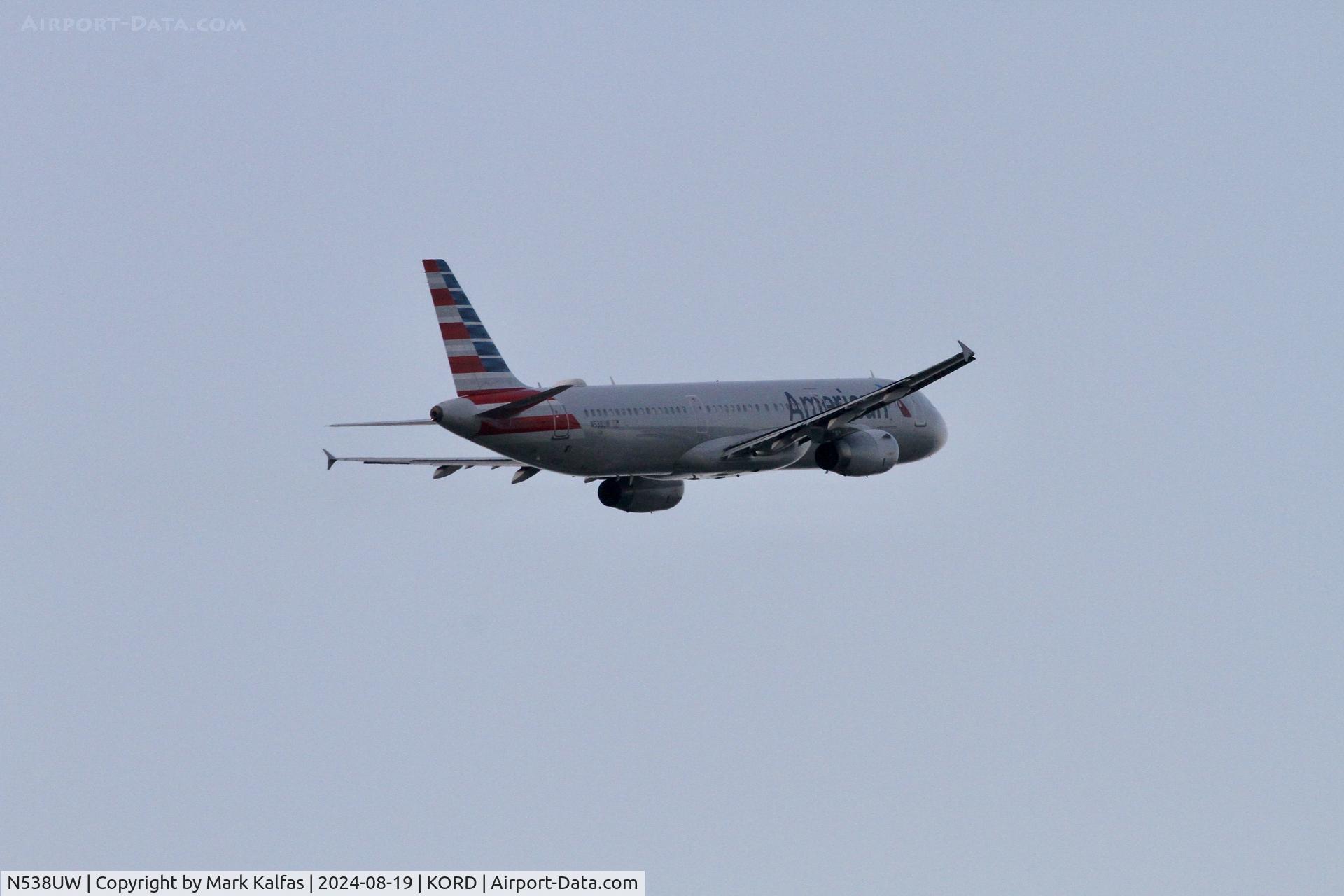 N538UW, 2009 Airbus A321-231 C/N 4050, A321 American Airbus A321-231 N538UW departing 10L KORD