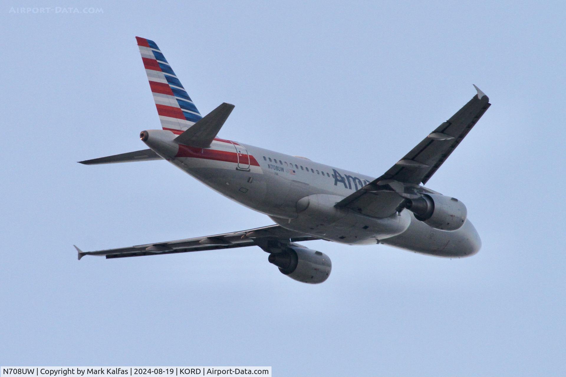 N708UW, 1999 Airbus A319-112 C/N 0972, A319 American Airbus A319-112 N798UW departing 10L KORD