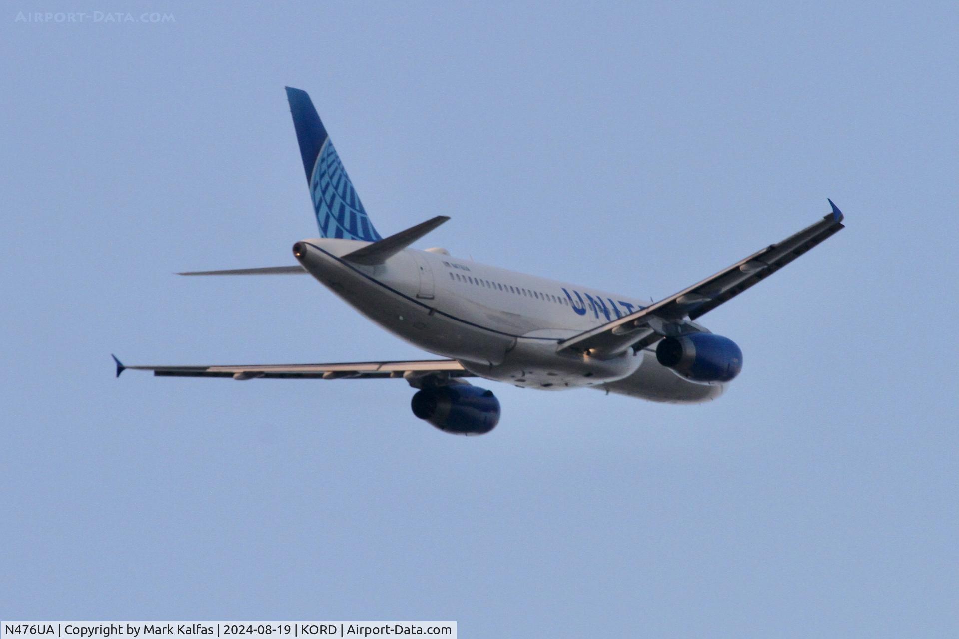N476UA, 2001 Airbus A320-232 C/N 1508, A320 United A320 United Airbus A320-232, N476UA,departing 10L ORD
