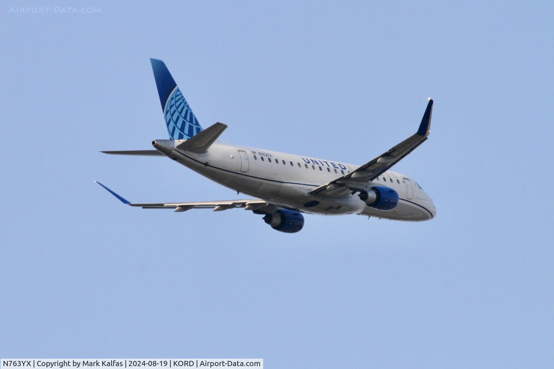 N763YX, 2023 Embraer ERJ 175-200LR C/N 17000944, E75L Republic Airways /United Express Embraer ERJ 175-200LR N763YX departing 10L KORD