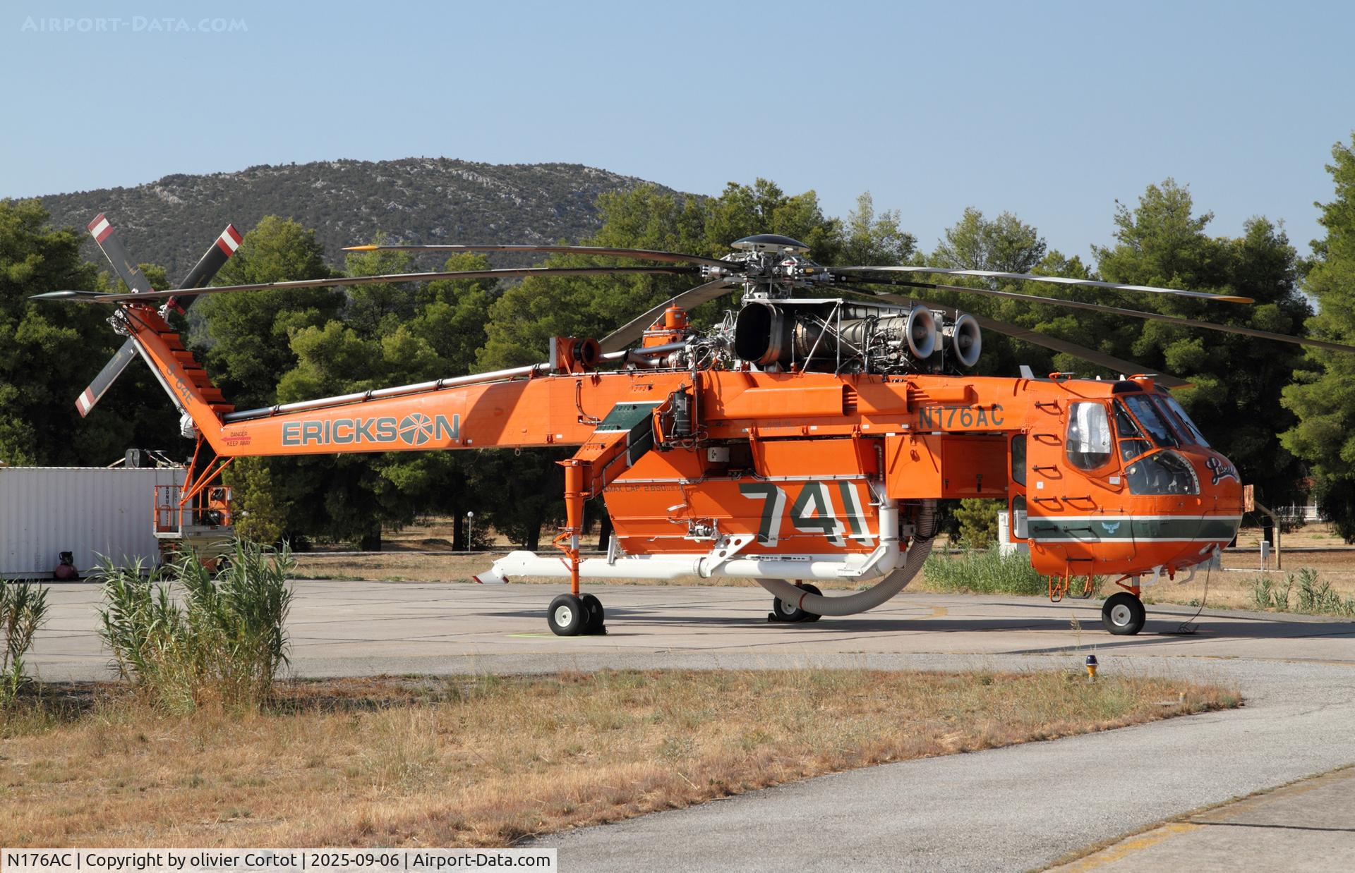 N176AC, 1962 Sikorsky S-64E C/N 64.003, Tanagra (greece) in 2025