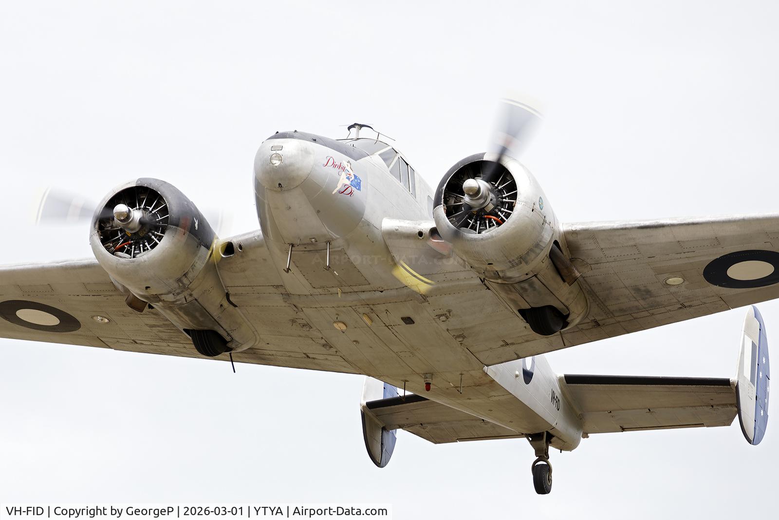 VH-FID, 1948 Beech D18-S C/N A-458, Performing at the 2026 Tyabb airshow.