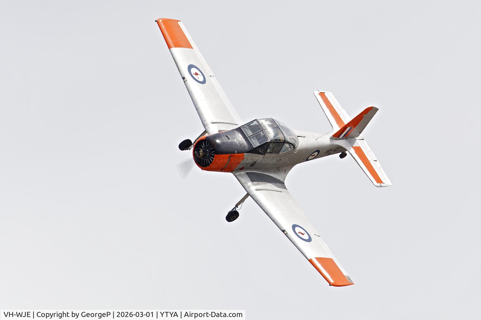 VH-WJE, 1956 Commonwealth CA-25 Winjeel C/N CA25-27, Performing at the 2026 Tyabb airshow.
