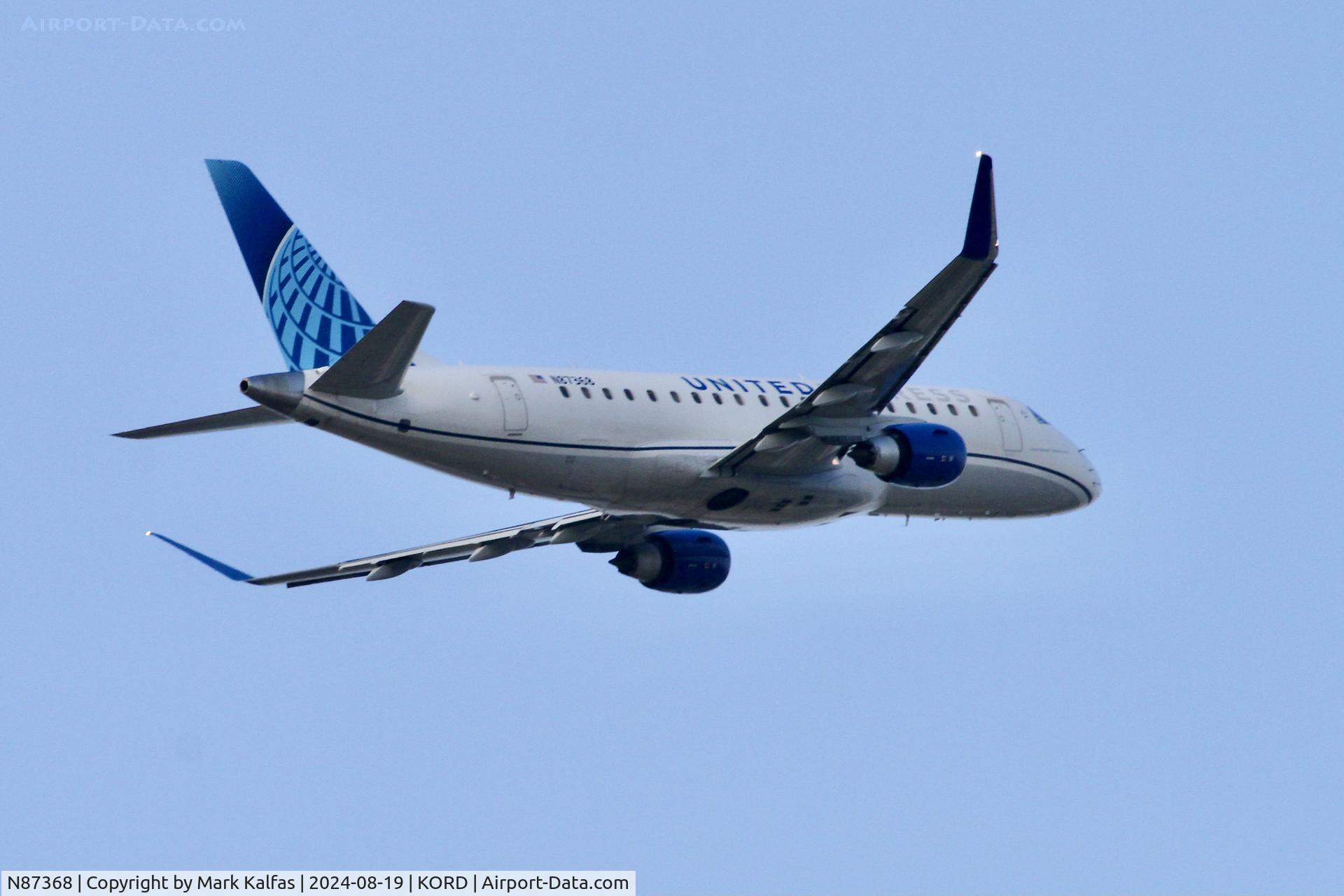 N87368, 2020 Embraer 175R (ERJ-170-200LR) C/N 17000862, E75L SkyWest / United Express  Embraer ERJ-170-200LR N87368 departing 10L KORD