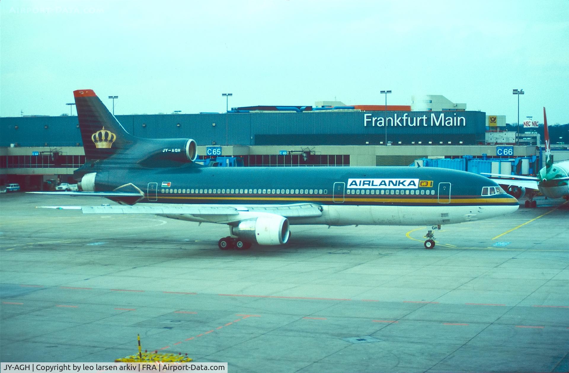 JY-AGH, 1983 Lockheed L-1011-385-3 Tristar 500 C/N 293A-1249, Frankfurt 1989-90