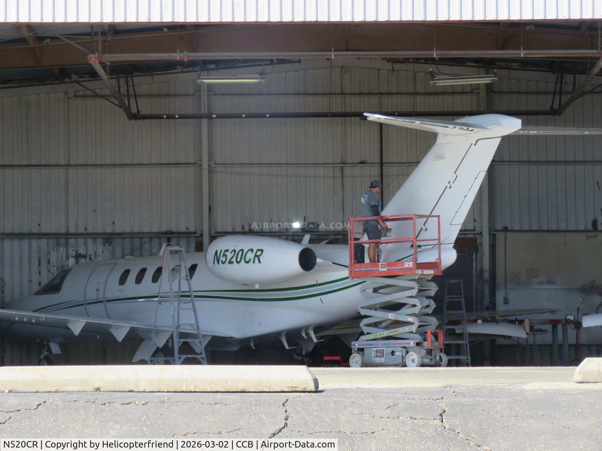 N520CR, 2019 Cessna 525C CitationJet Cj4 CitationJet CJ4 C/N 525C-0315, Being worked on in the paint shop
