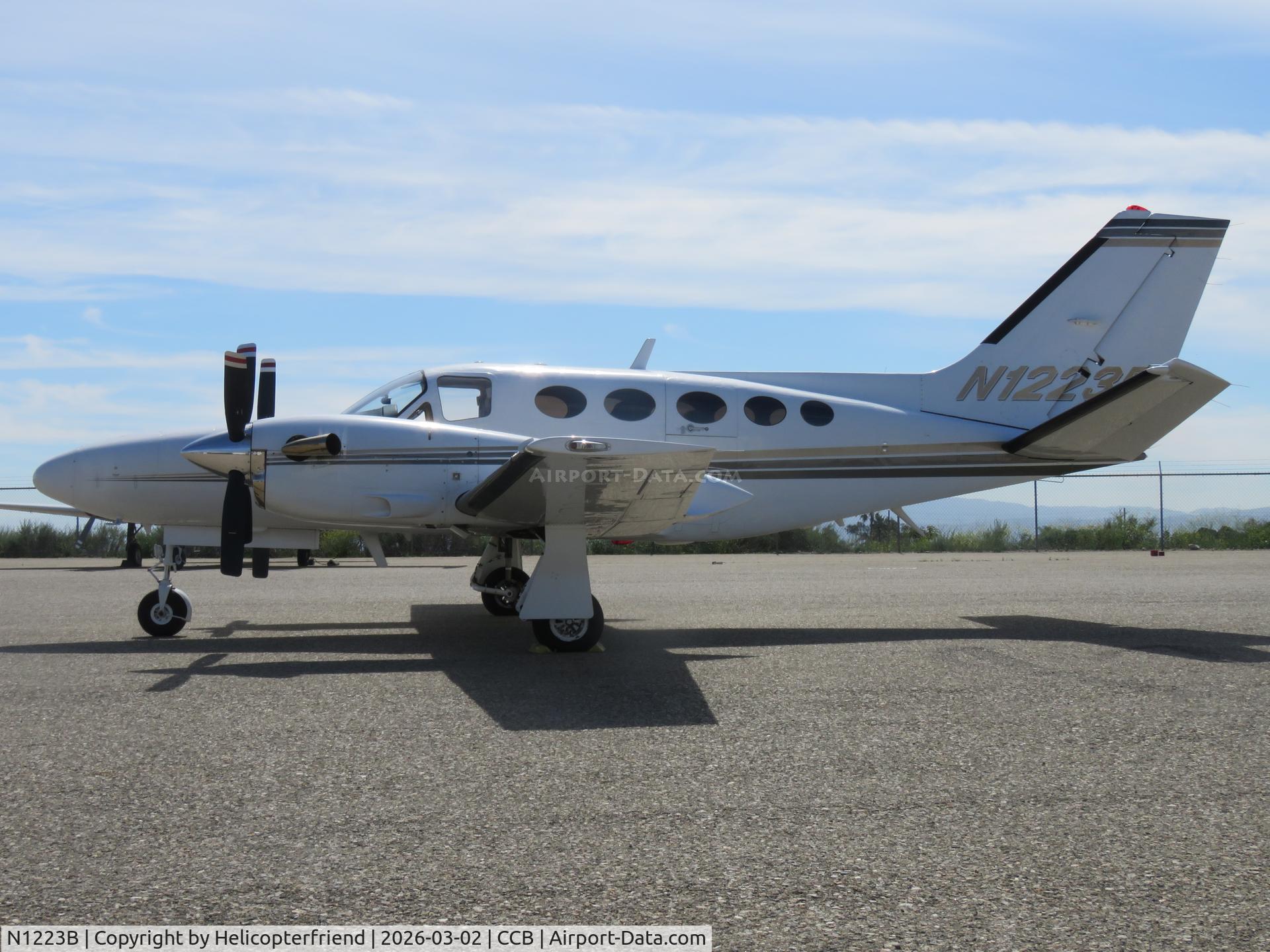 N1223B, 1984 Cessna 425 Conquest I C/N 425-0201, Parked near south fence