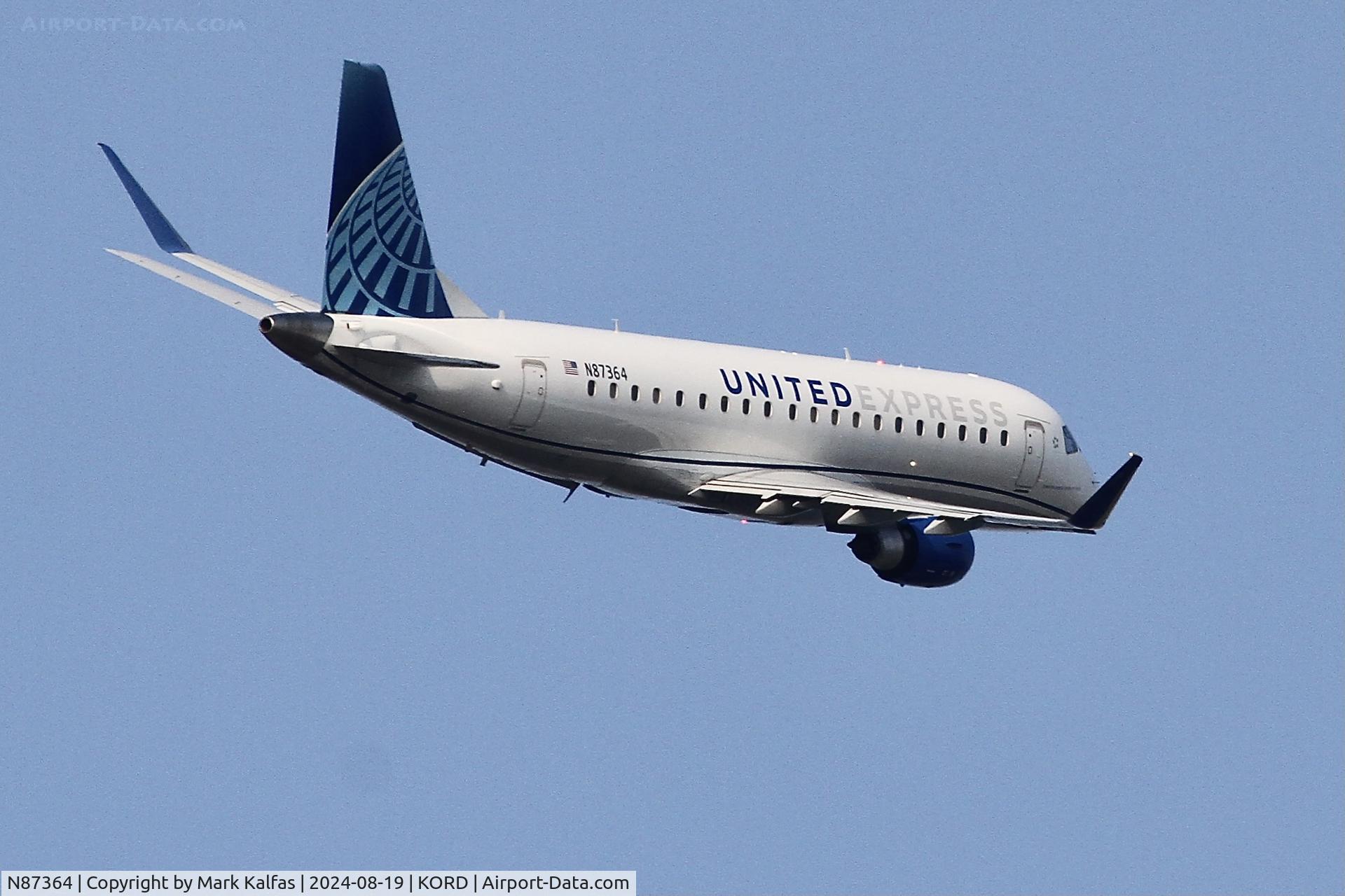 N87364, 2020 Embraer 175LL C/N 175LL, E75 SkyWest / United Express Embraer ERJ-175 N87364 departing 10L KORD