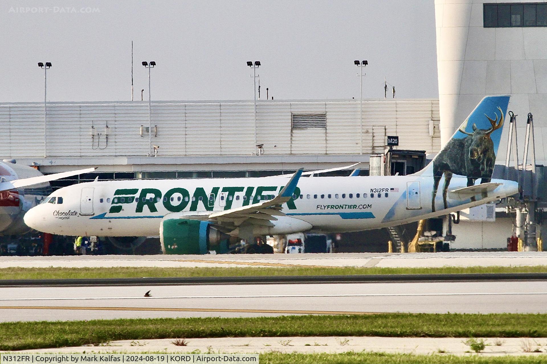 N312FR, 2017 Airbus A320-251N C/N 7768, A320 Frontier Airbus A320-251N N312FR arriving at KORD