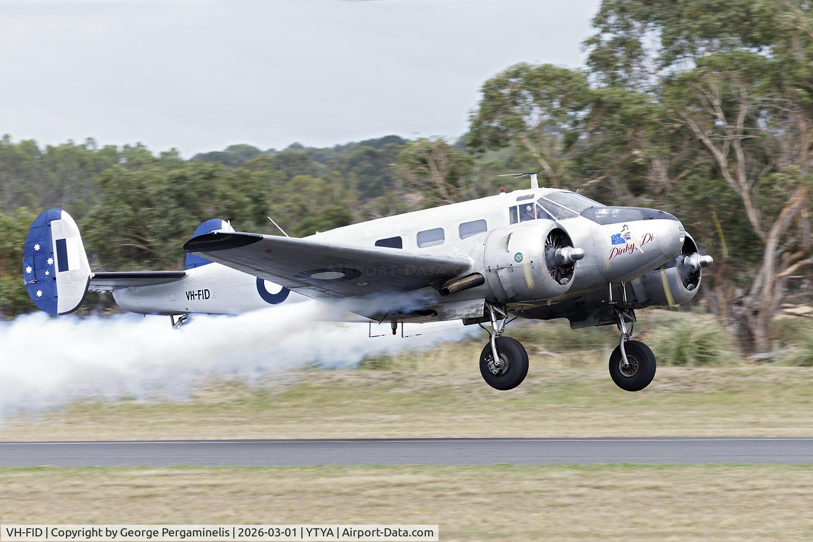 VH-FID, 1948 Beech D18-S C/N A-458, Performing at the 2026 Tyabb airshow.