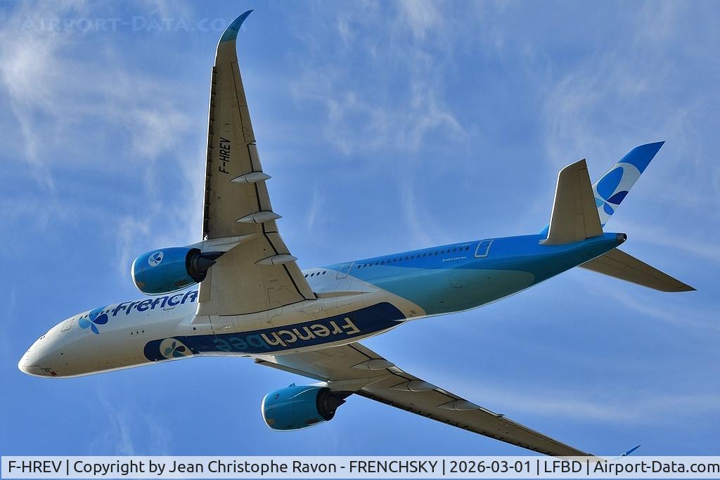 F-HREV, 2017 Airbus A350-941 C/N 193, Bordeaux (BOD)	Paris (ORY)	BF902