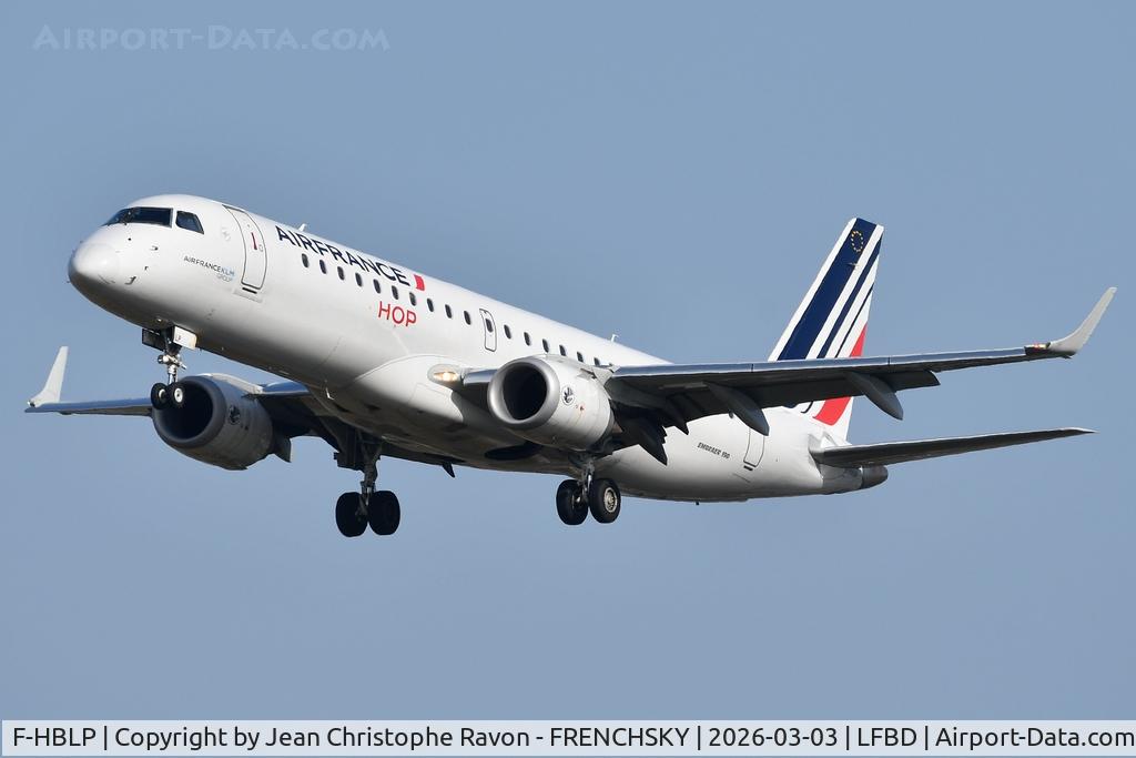 F-HBLP, 2019 Embraer 190 STD (ERJ-190-100) C/N 190-00771, Amsterdam (AMS)	Bordeaux (BOD)	KL1441