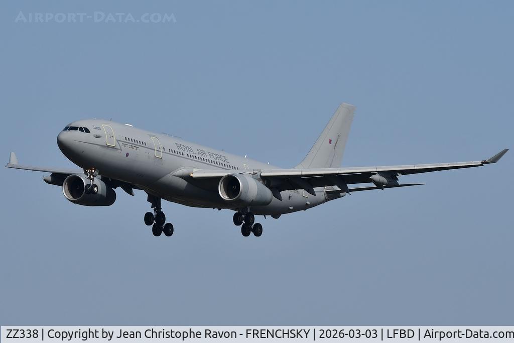 ZZ338, 2013 Airbus A330-243MRTT (KC3 Voyager) C/N 1419, Brize Norton (BZZ)	Bordeaux (BOD)	RRR2146