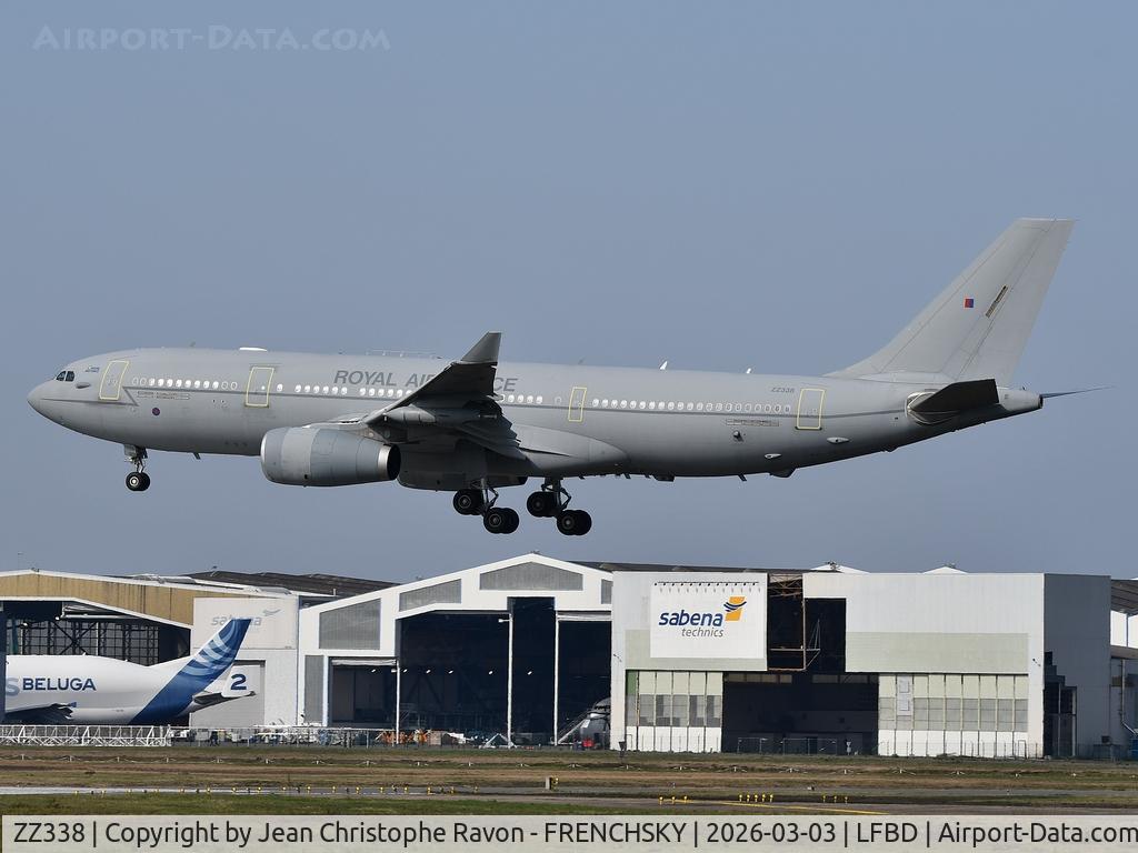 ZZ338, 2013 Airbus A330-243MRTT (KC3 Voyager) C/N 1419, Brize Norton (BZZ)	Bordeaux (BOD)	RRR2146