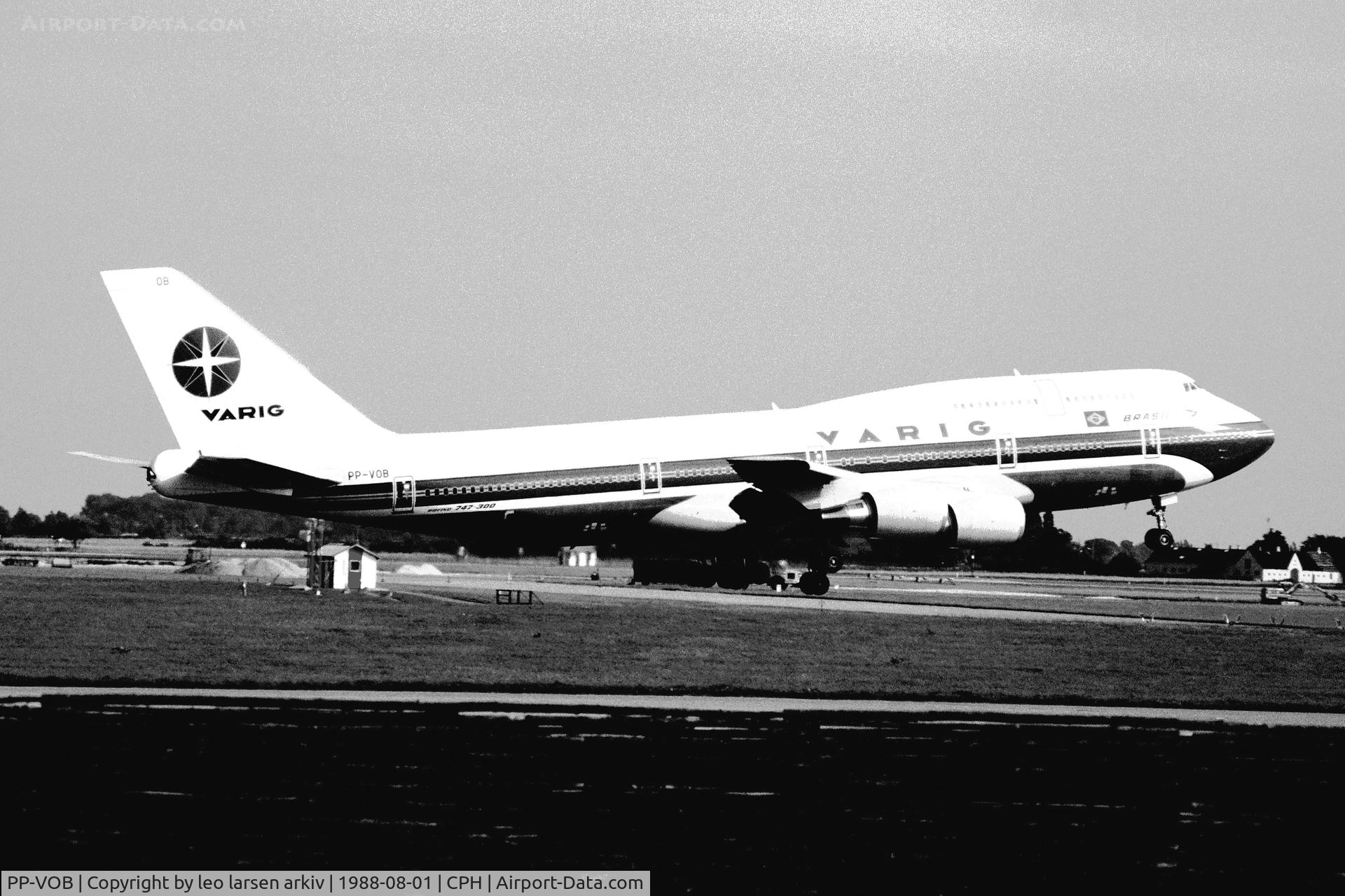 PP-VOB, 1988 Boeing 747-341 C/N 24107, Copenhagen 1.8.1988