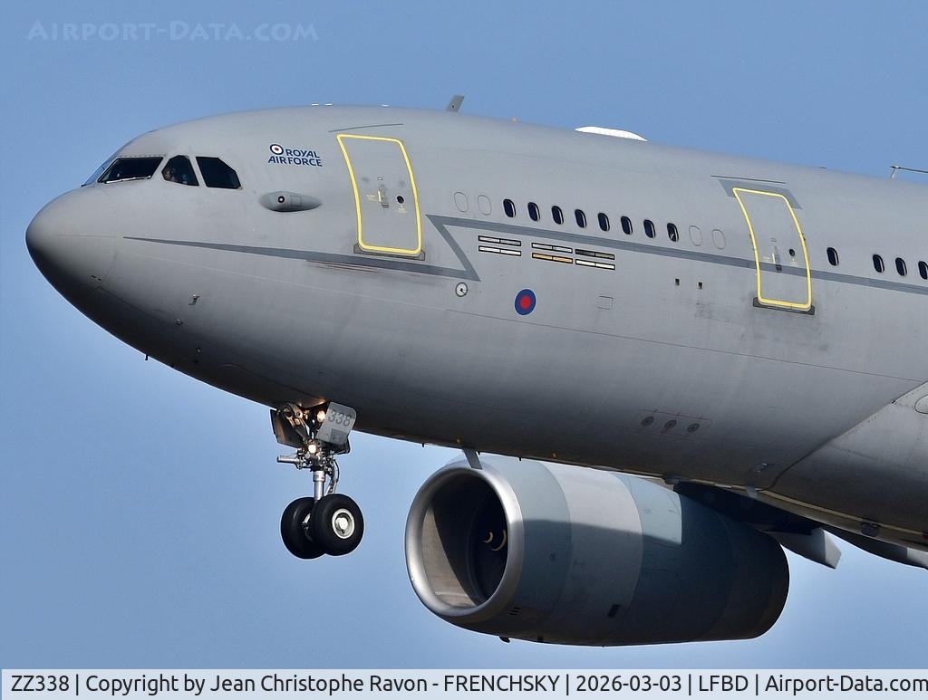 ZZ338, 2013 Airbus A330-243MRTT (KC3 Voyager) C/N 1419, Brize Norton (BZZ) Bordeaux (BOD) RRR2146