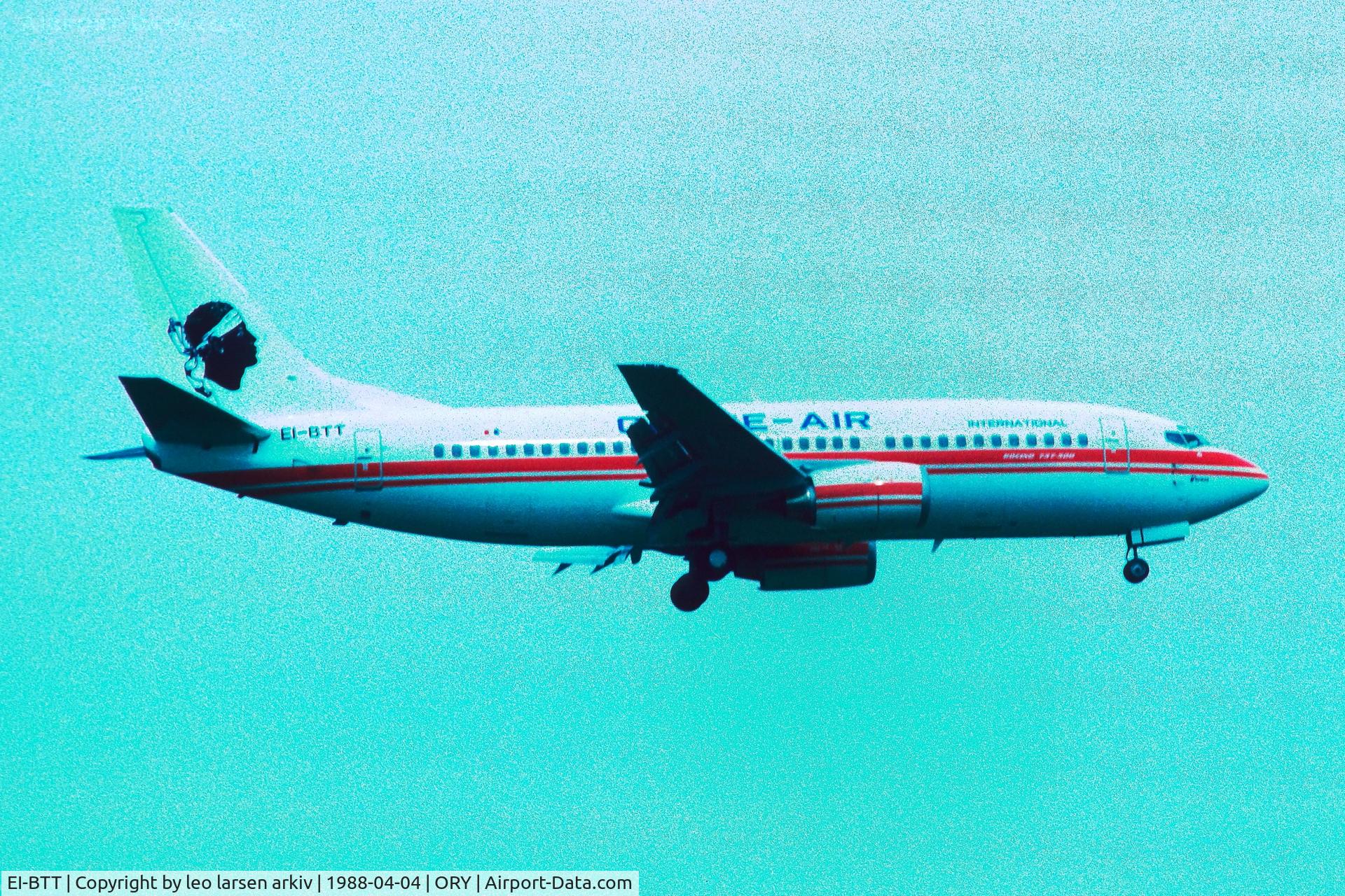EI-BTT, 1988 Boeing 737-3Y0 C/N 23921, Orly 4.4.1988