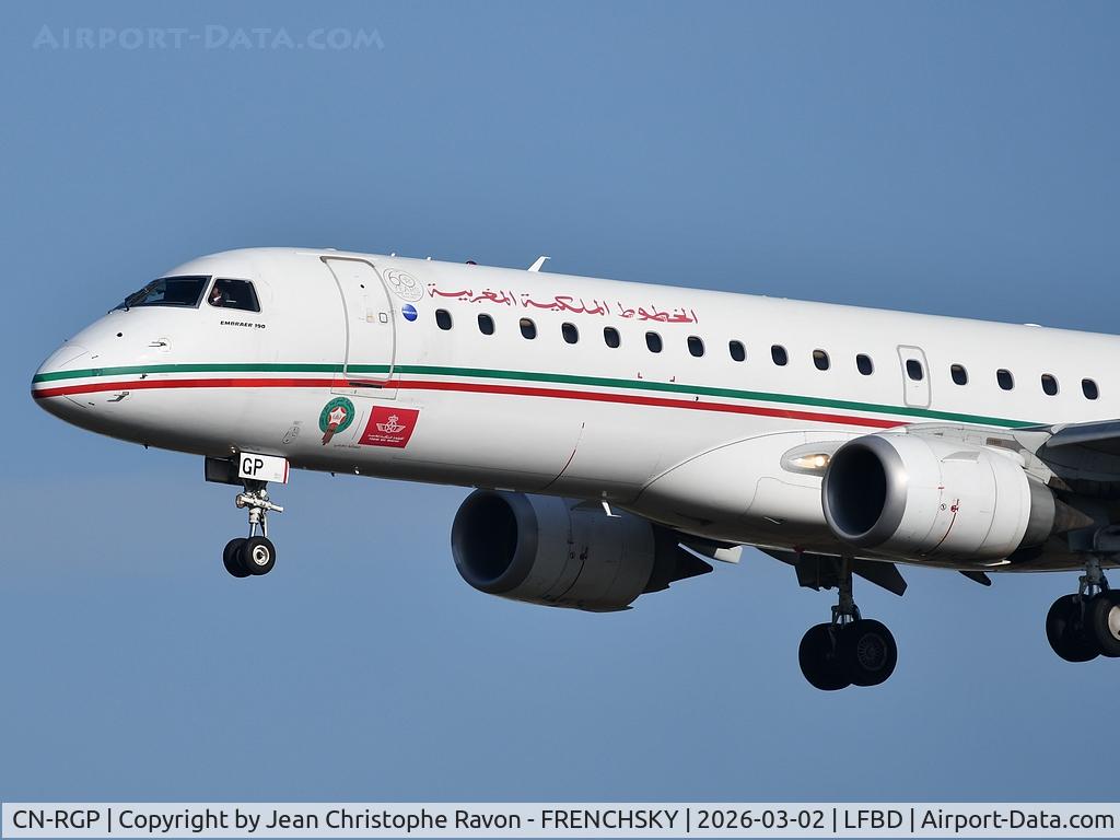 CN-RGP, 2014 Embraer ERJ-190AR C/N 19000681, Casablanca (CMN)	Bordeaux (BOD)	AT792
