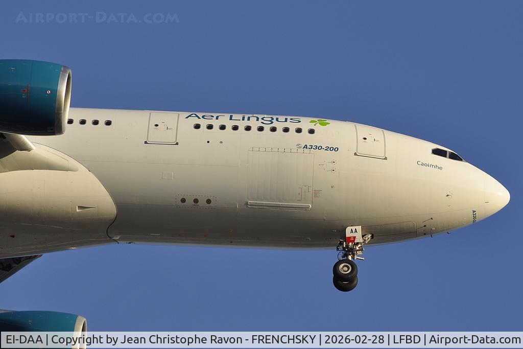 EI-DAA, 2001 Airbus A330-202 C/N 397, Dublin (DUB)	Bordeaux (BOD)	(EIN2504)