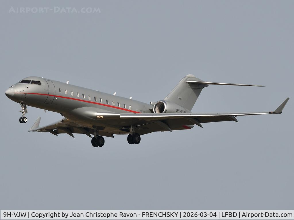 9H-VJW, 2015 Bombardier BD-700-1A10 Global 6000 C/N 9728, Sao Paulo (GRU)	Bordeaux (BOD)	VJT968